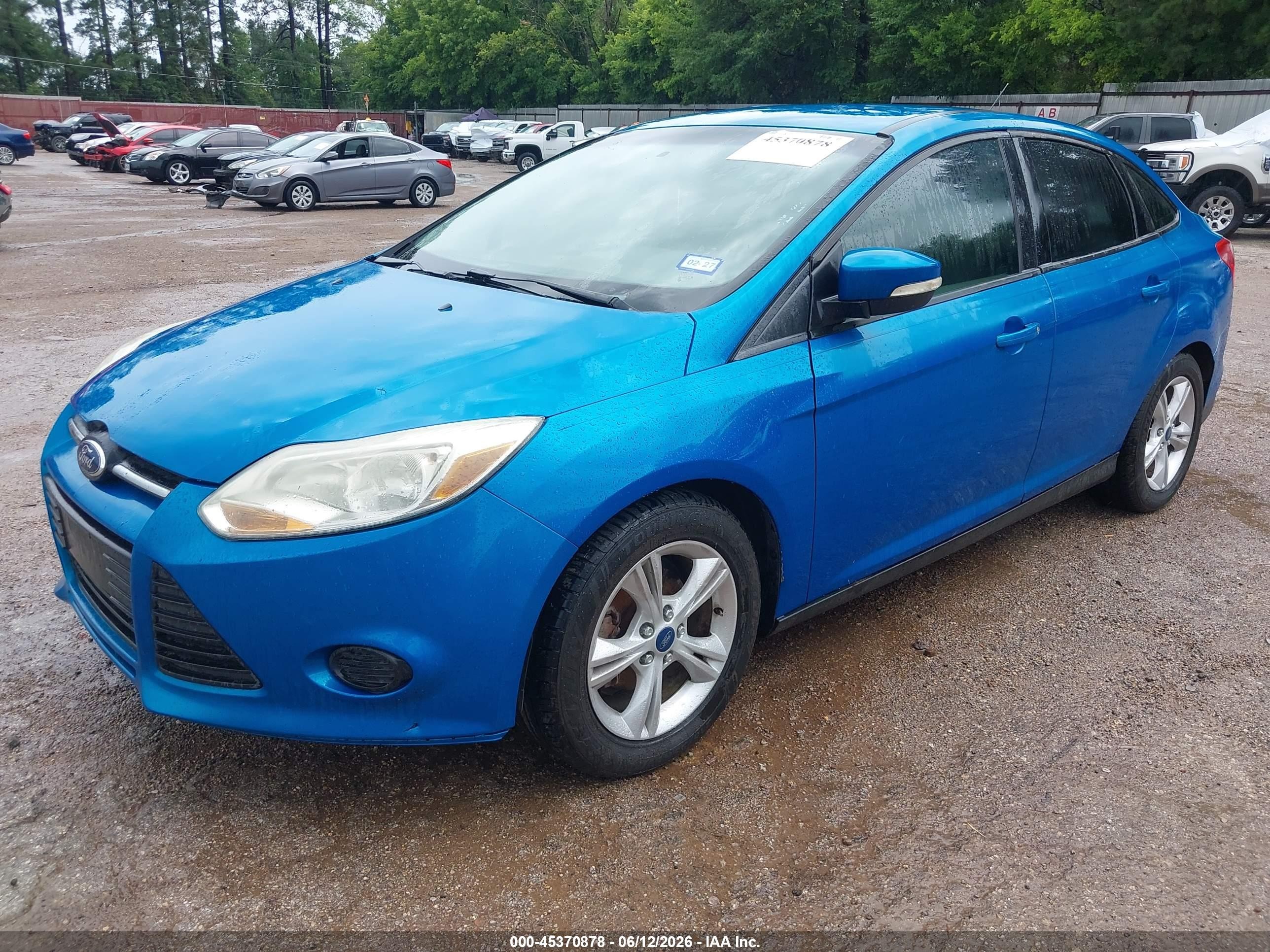 2014 Ford Focus Se Light Blue vin: 1FADP3F23EL109555