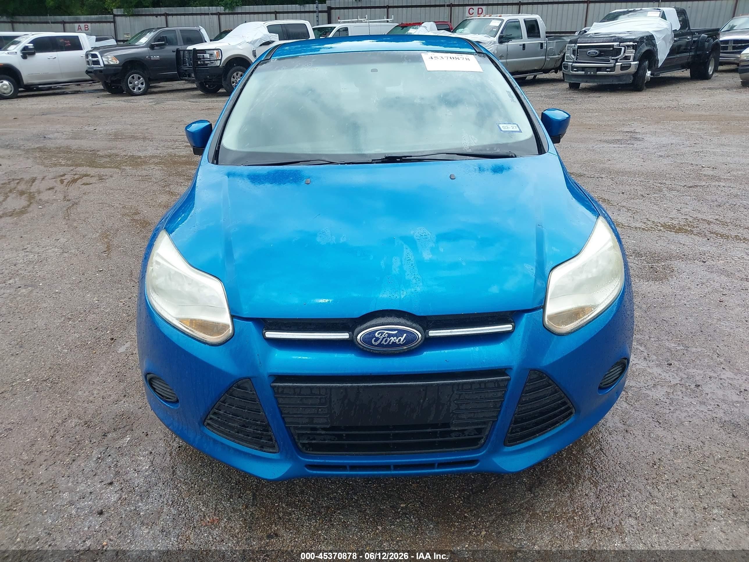 2014 Ford Focus Se Light Blue vin: 1FADP3F23EL109555