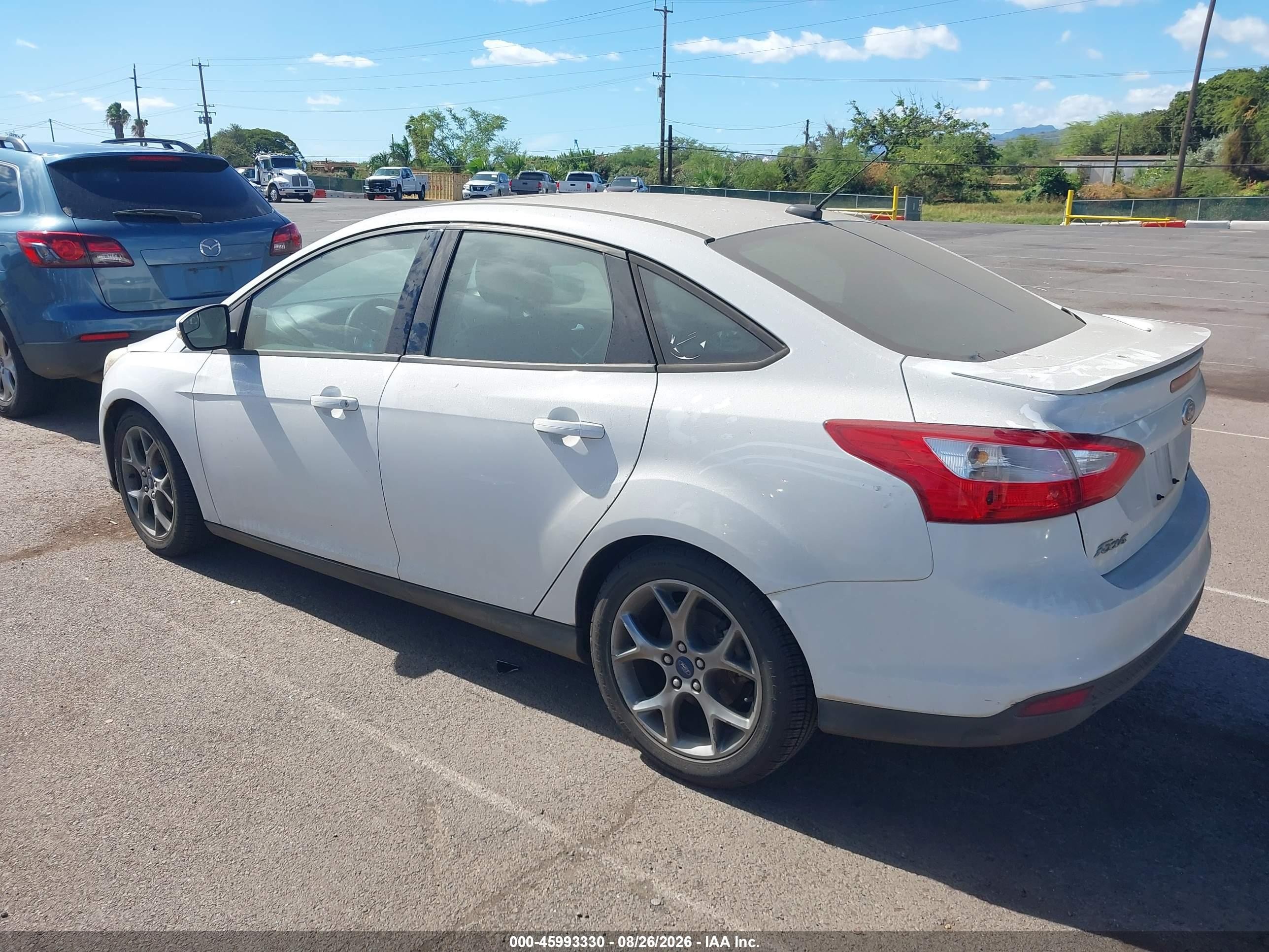 2014 Ford Focus Se White vin: 1FADP3F23EL111869