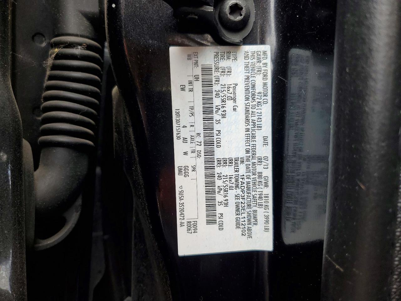 2014 Ford Focus Se Черный vin: 1FADP3F23EL112102