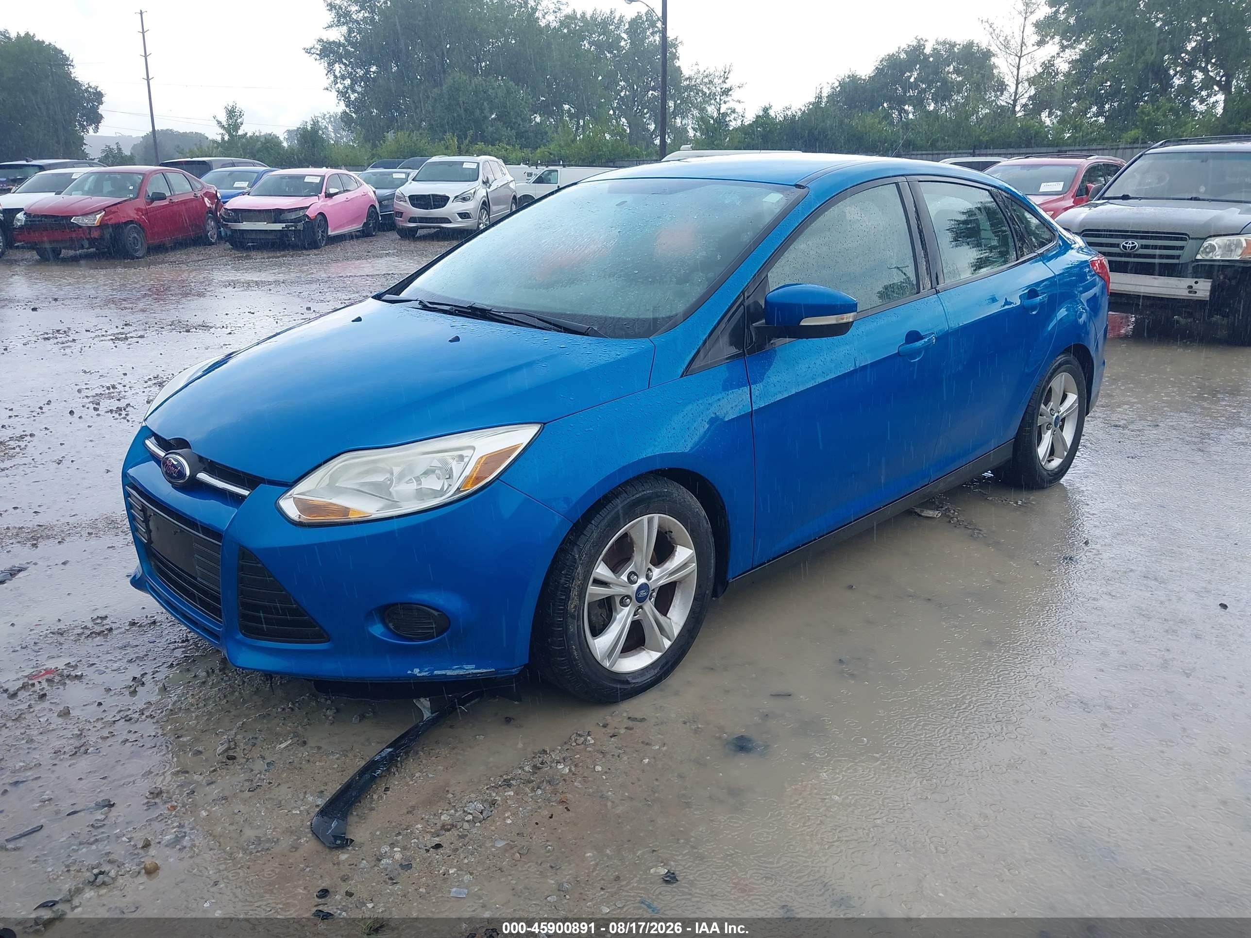 2014 Ford Focus Se Blue vin: 1FADP3F23EL116070