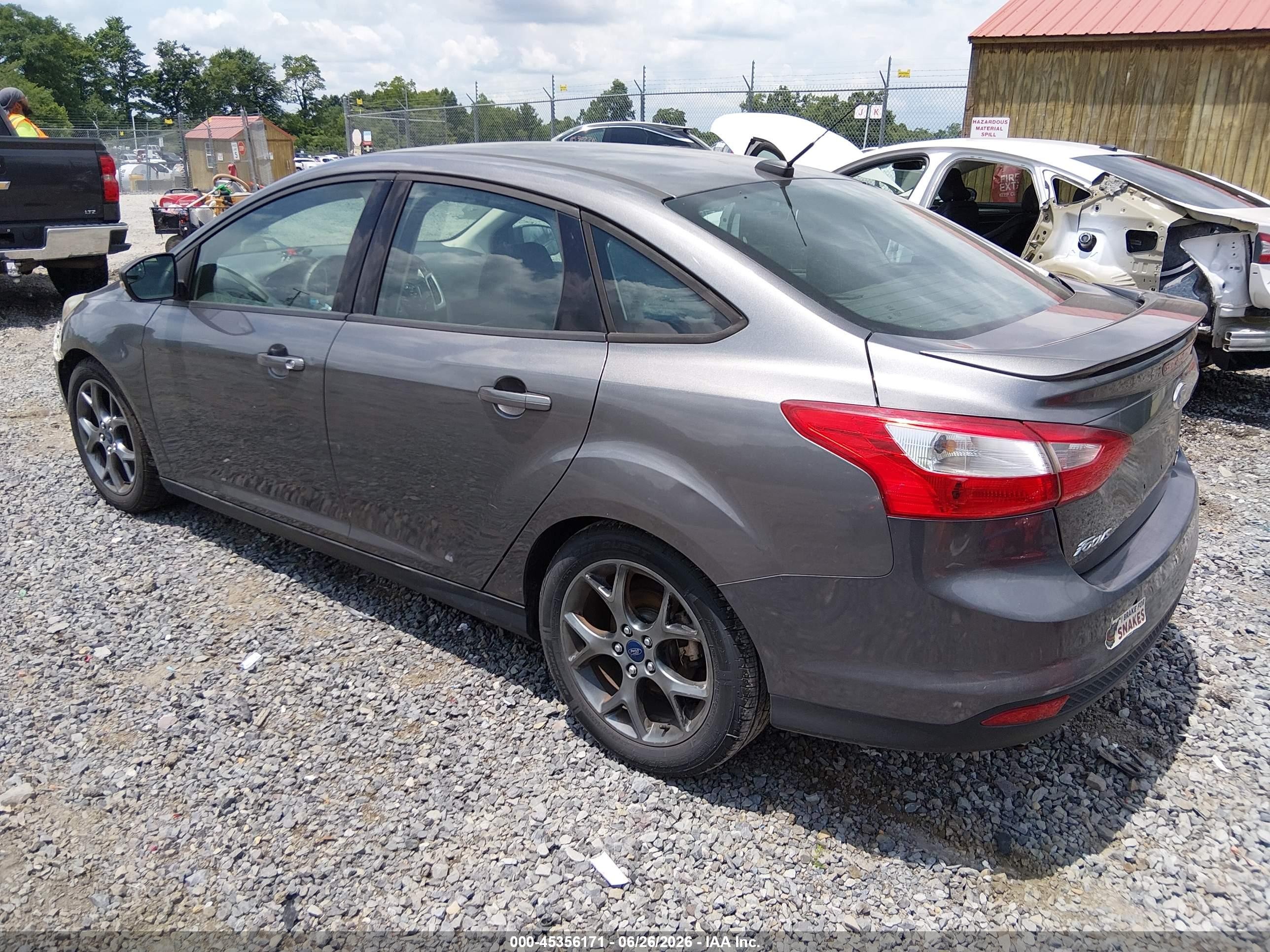 2014 Ford Focus Se Gray vin: 1FADP3F23EL122581