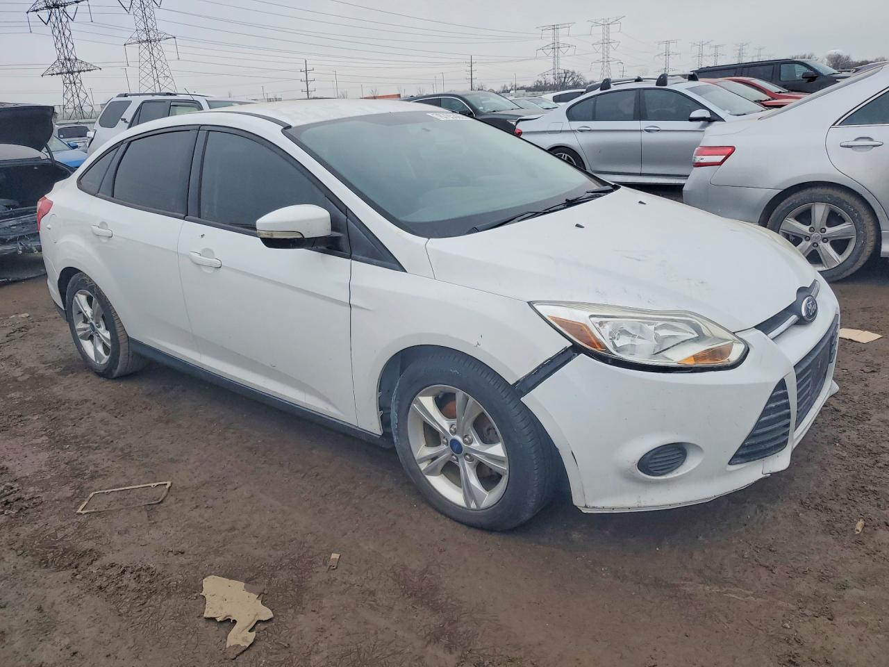 2014 Ford Focus Se White vin: 1FADP3F23EL127781