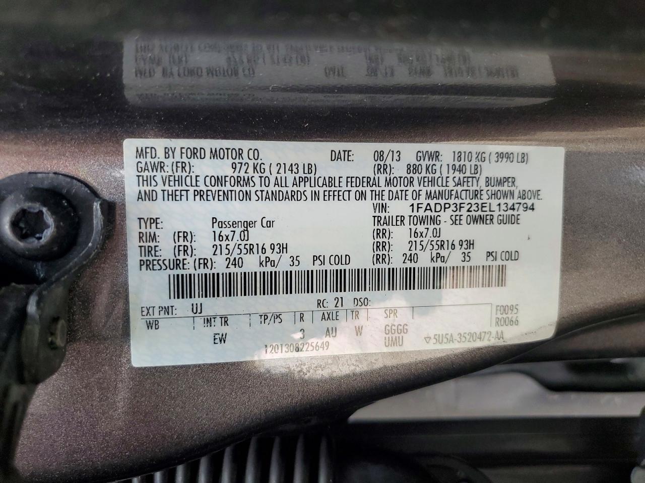 2014 Ford Focus Se Серый vin: 1FADP3F23EL134794