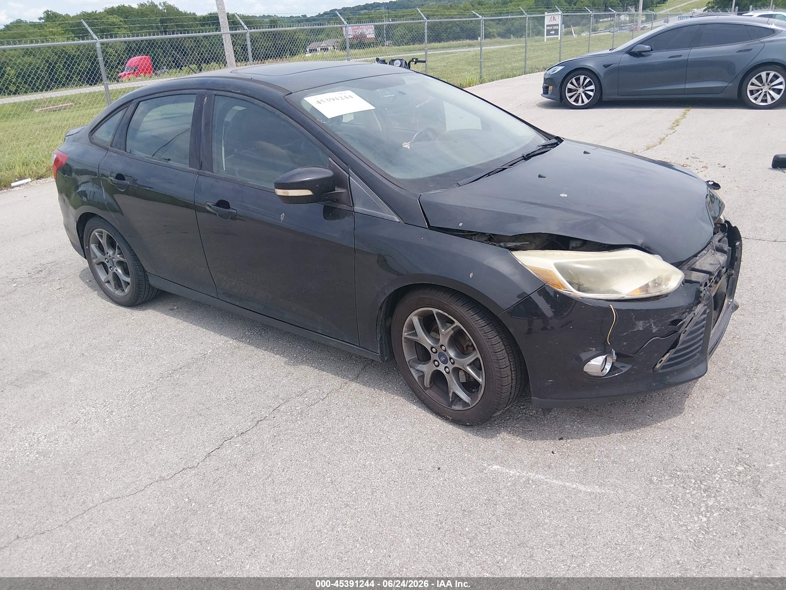 2014 Ford Focus Se Black vin: 1FADP3F23EL151398
