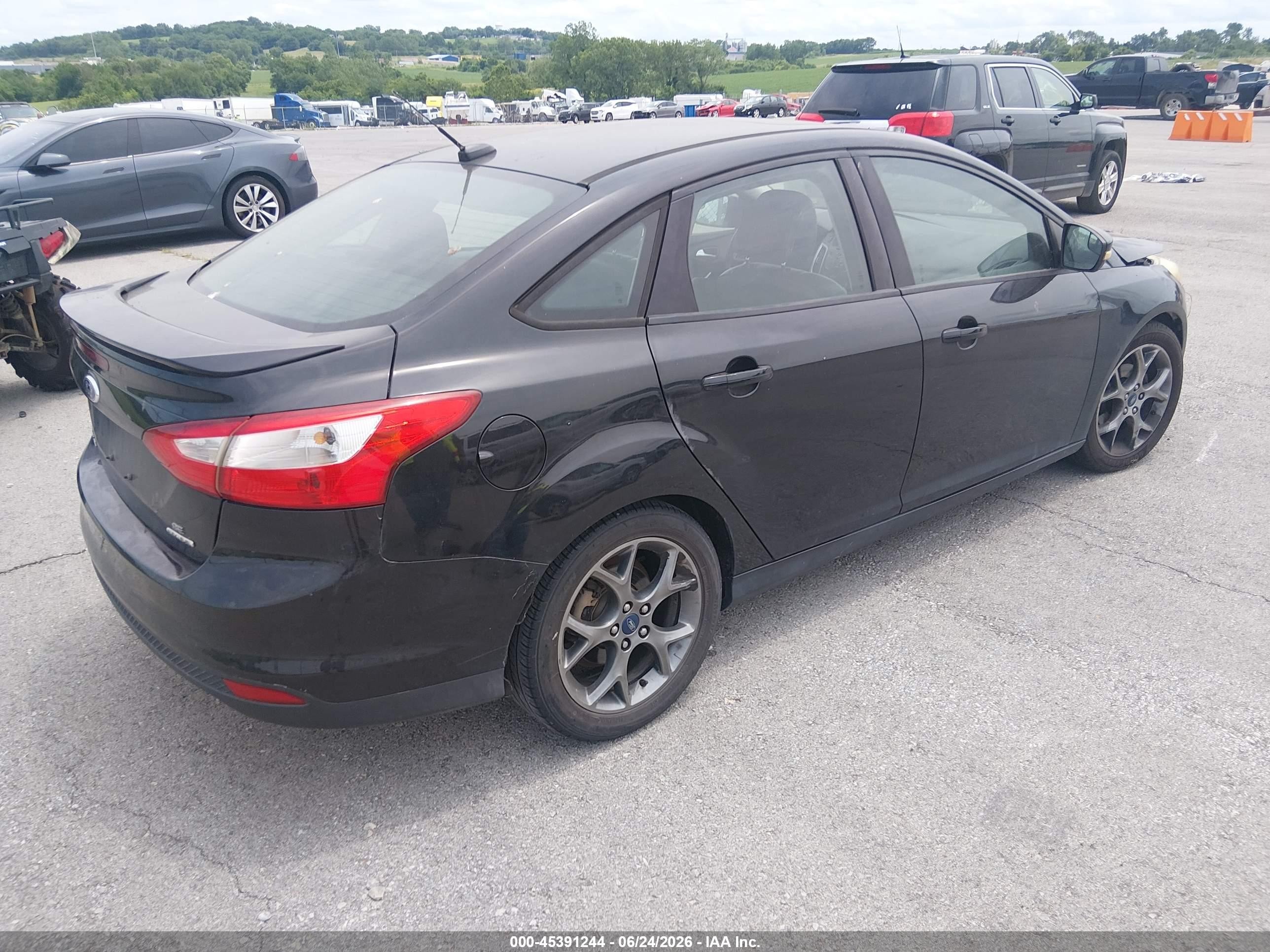 2014 Ford Focus Se Black vin: 1FADP3F23EL151398