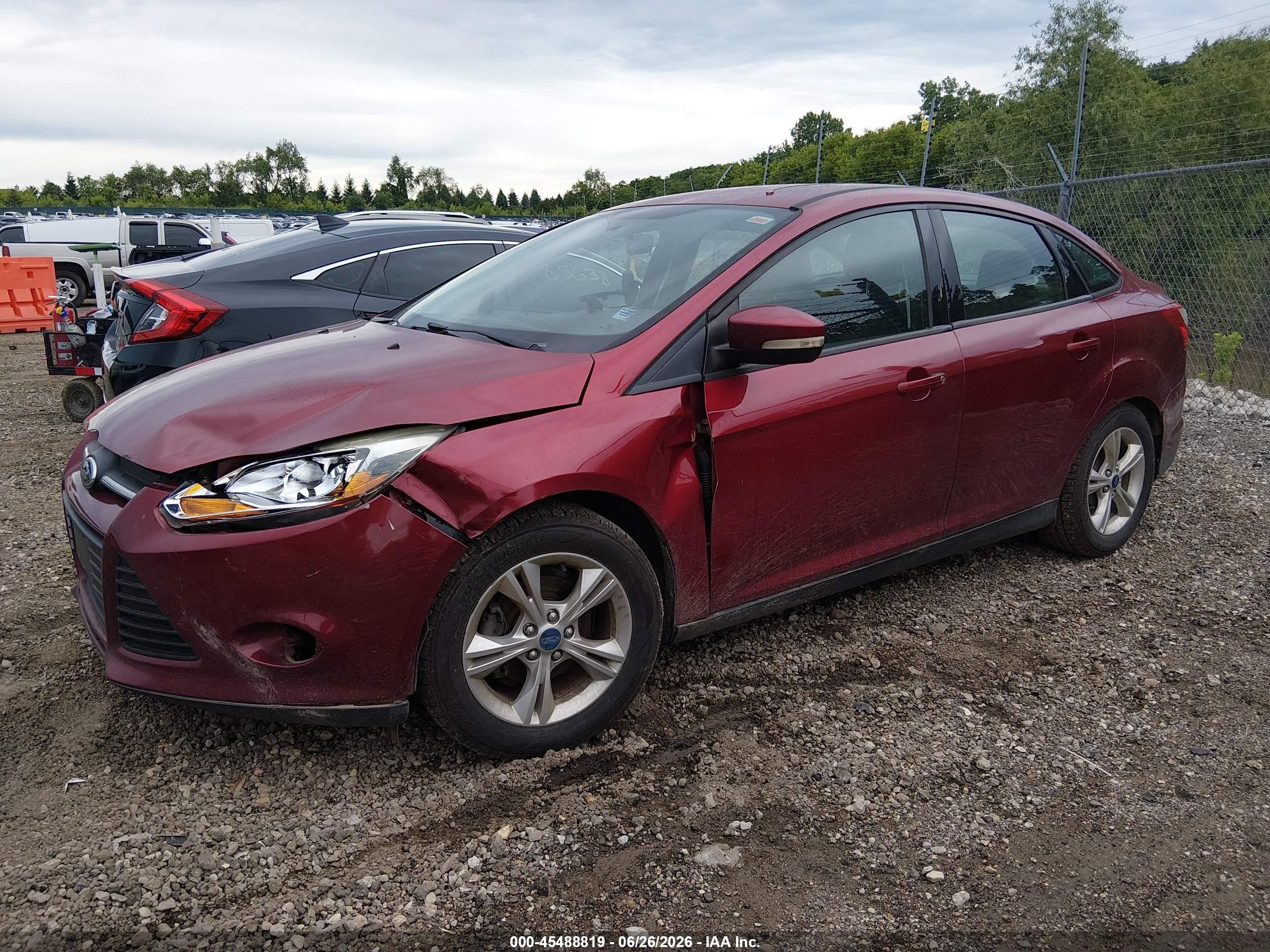 2014 Ford Focus Se Red vin: 1FADP3F23EL154740