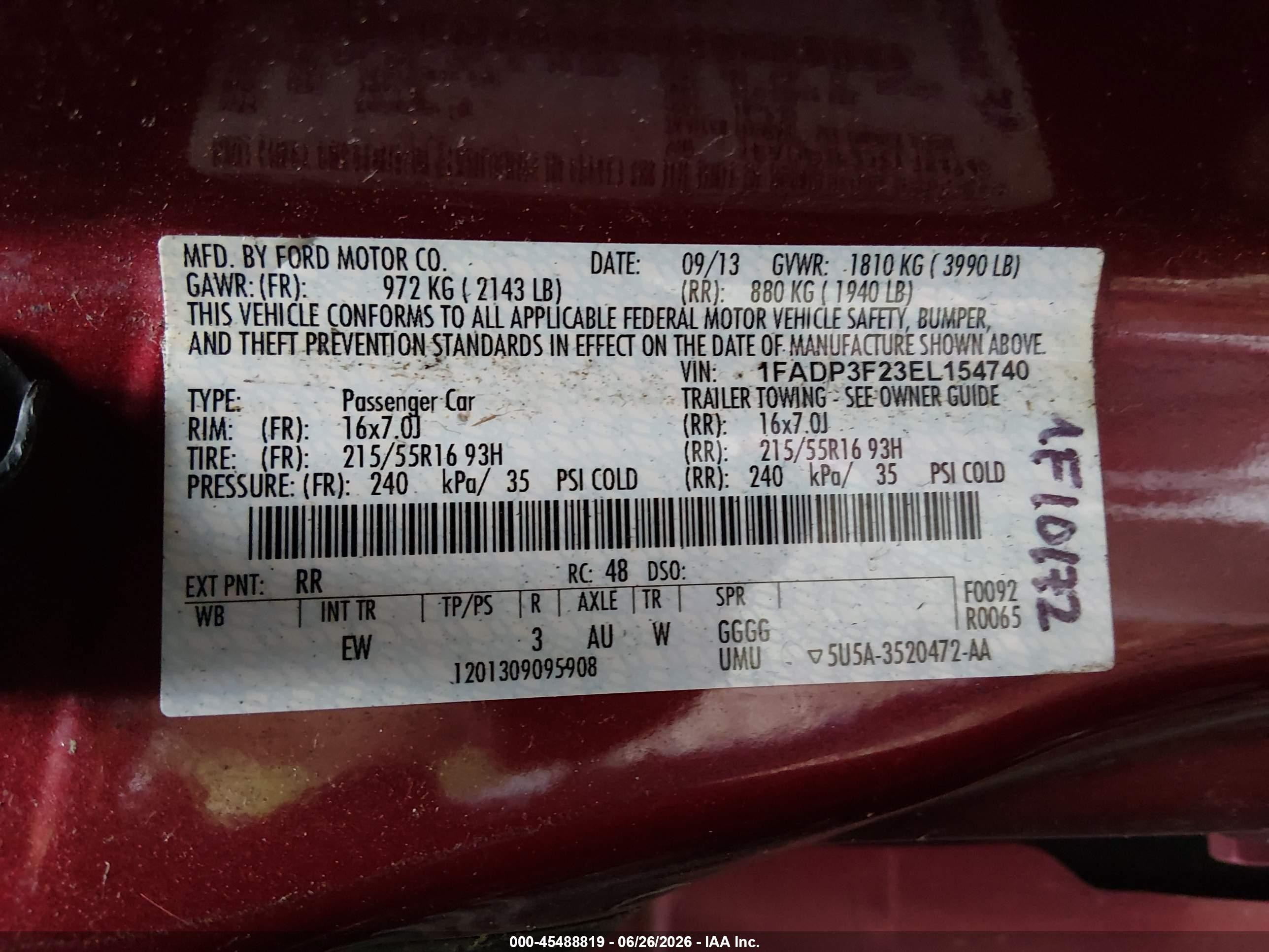 2014 Ford Focus Se Red vin: 1FADP3F23EL154740