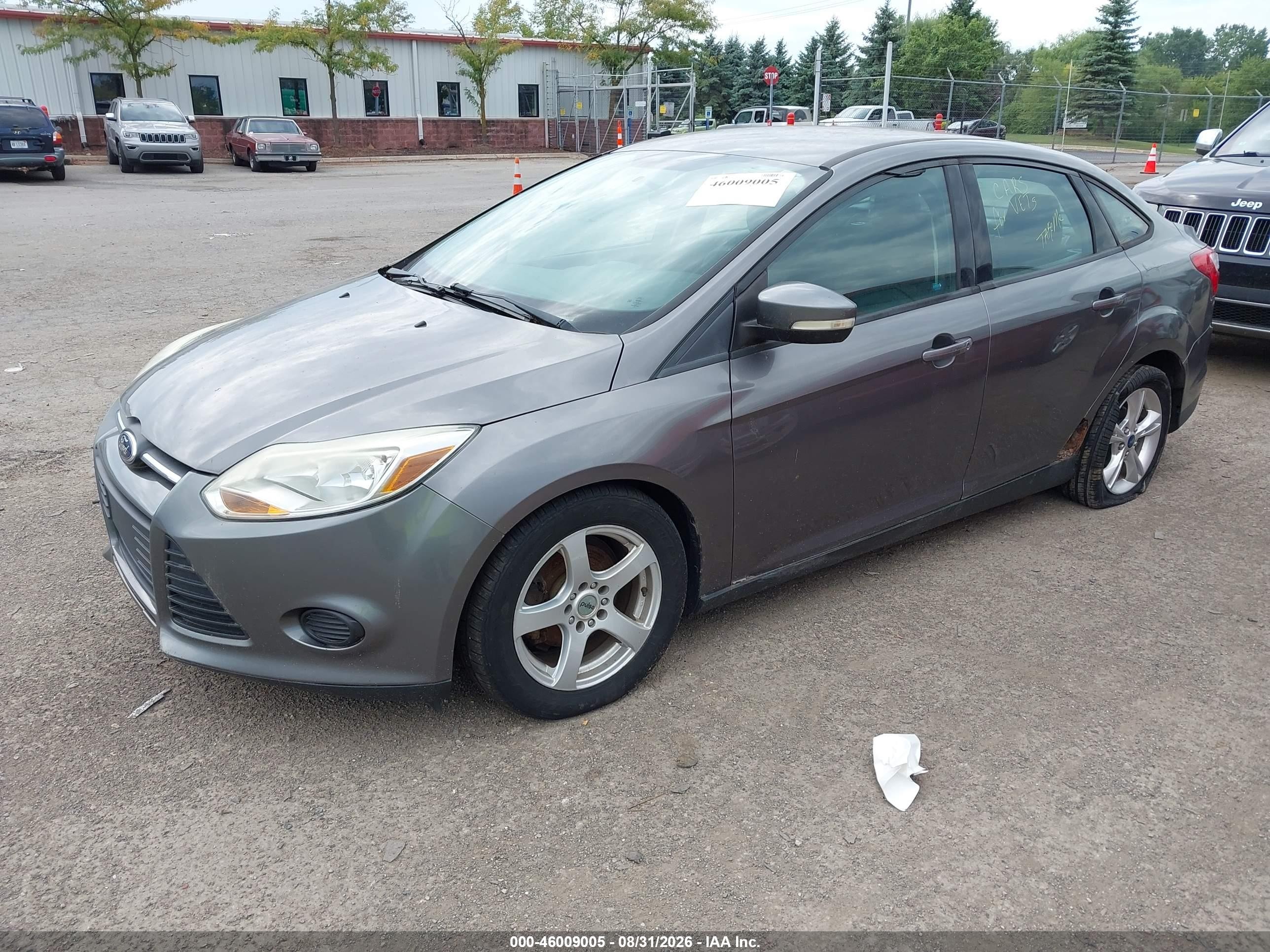 2014 Ford Focus Se Gray vin: 1FADP3F23EL155113