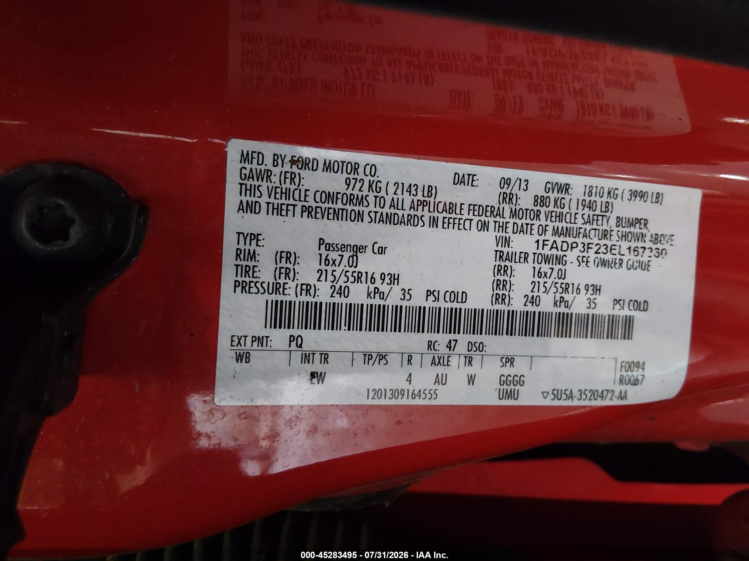 2014 Ford Focus Se Красный vin: 1FADP3F23EL167360