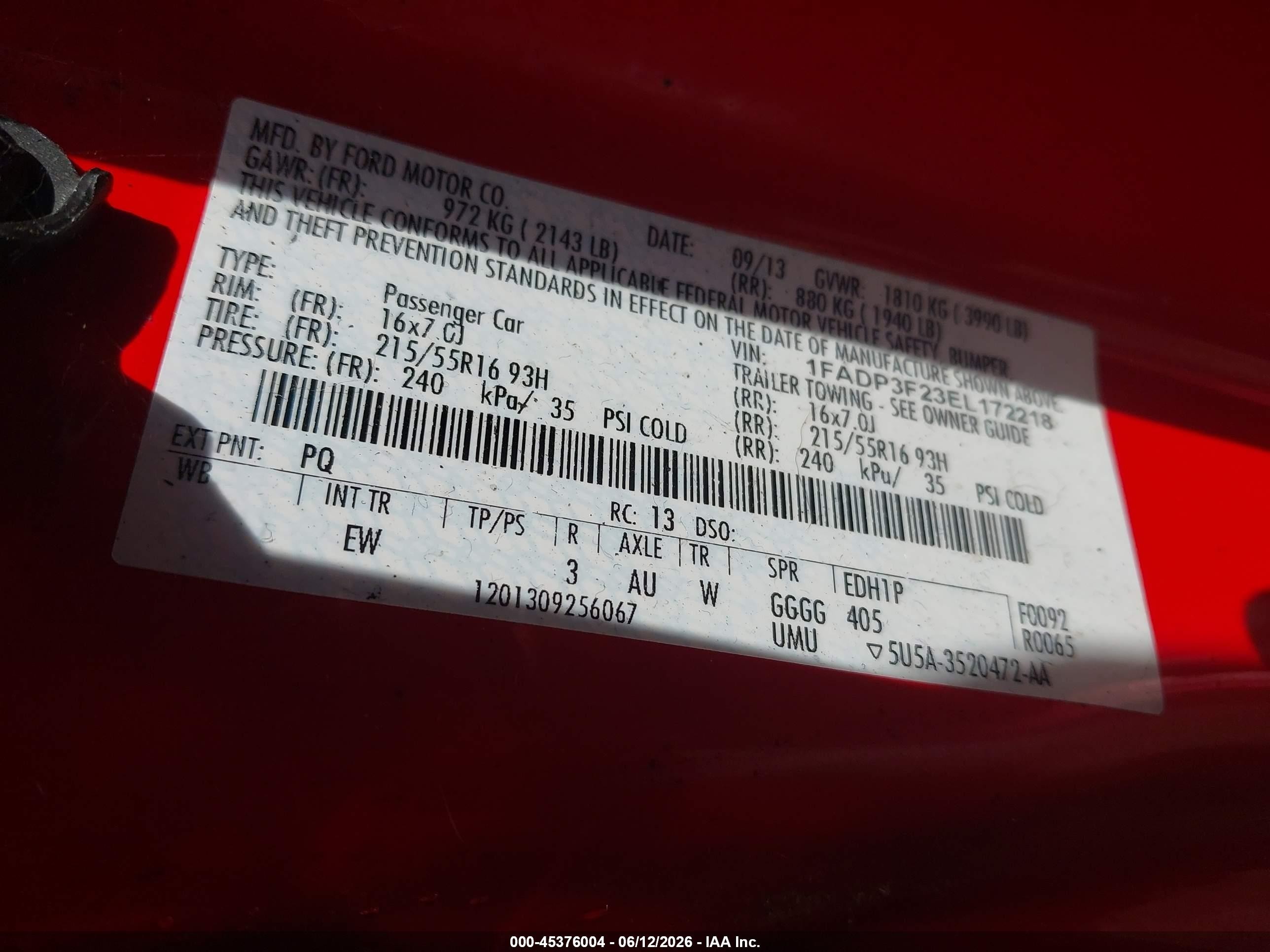 2014 Ford Focus Se Red vin: 1FADP3F23EL172218