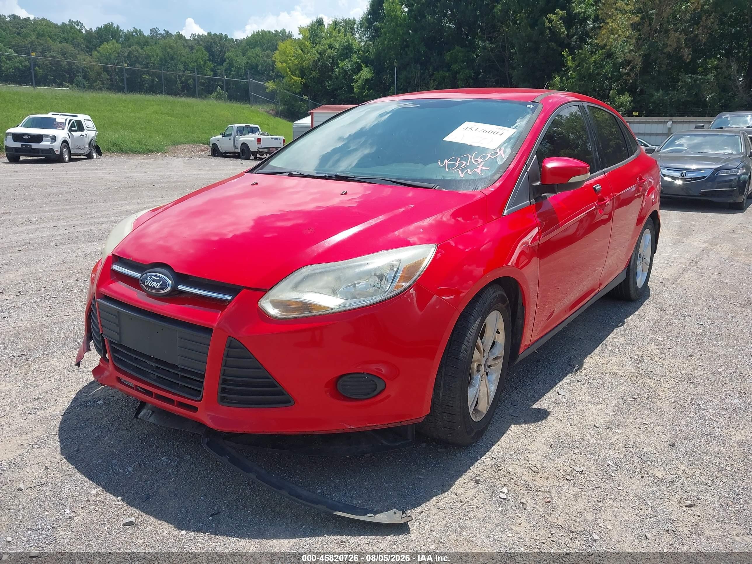 2014 Ford Focus Se Red vin: 1FADP3F23EL172218