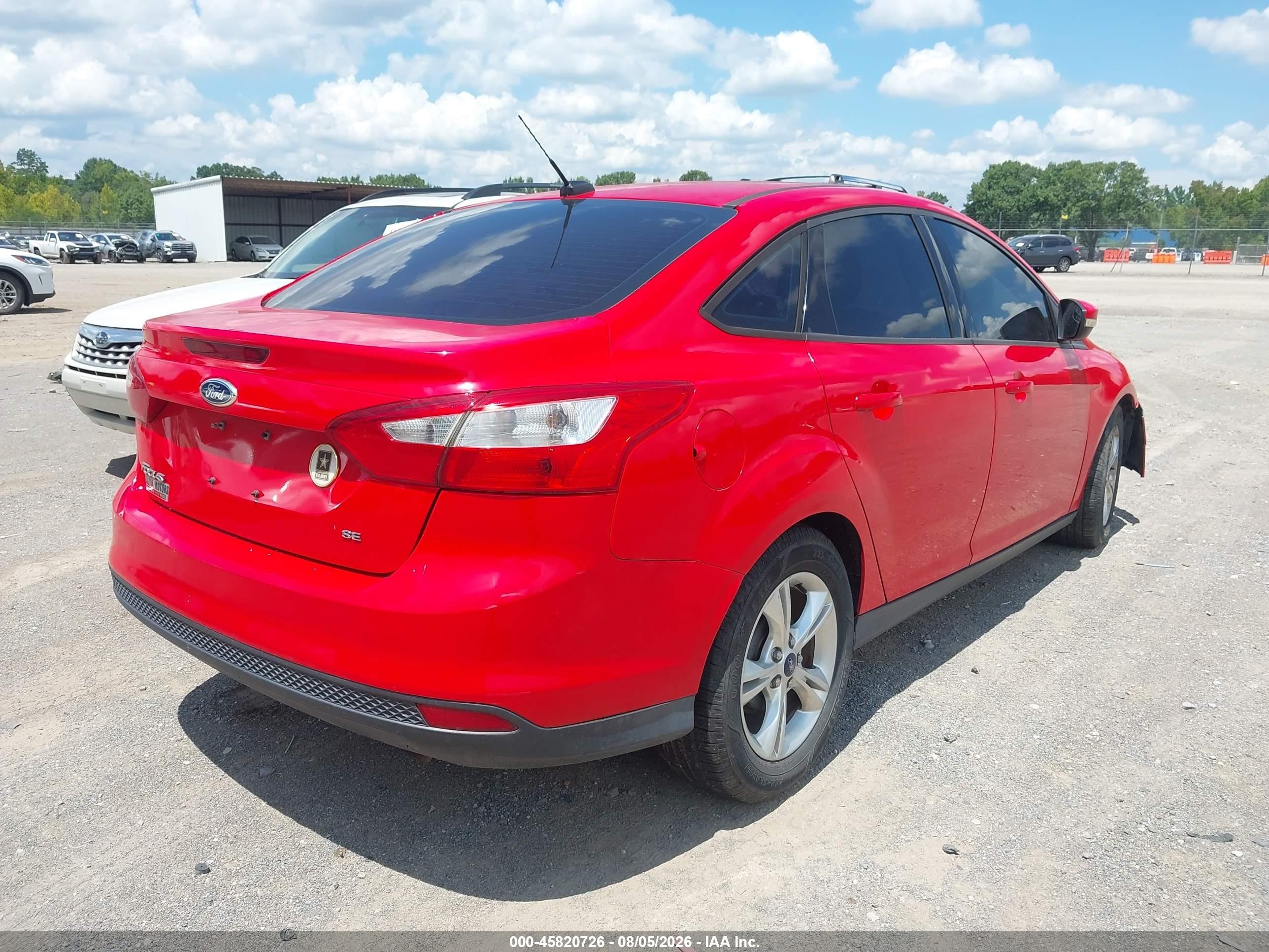 2014 Ford Focus Se Red vin: 1FADP3F23EL172218