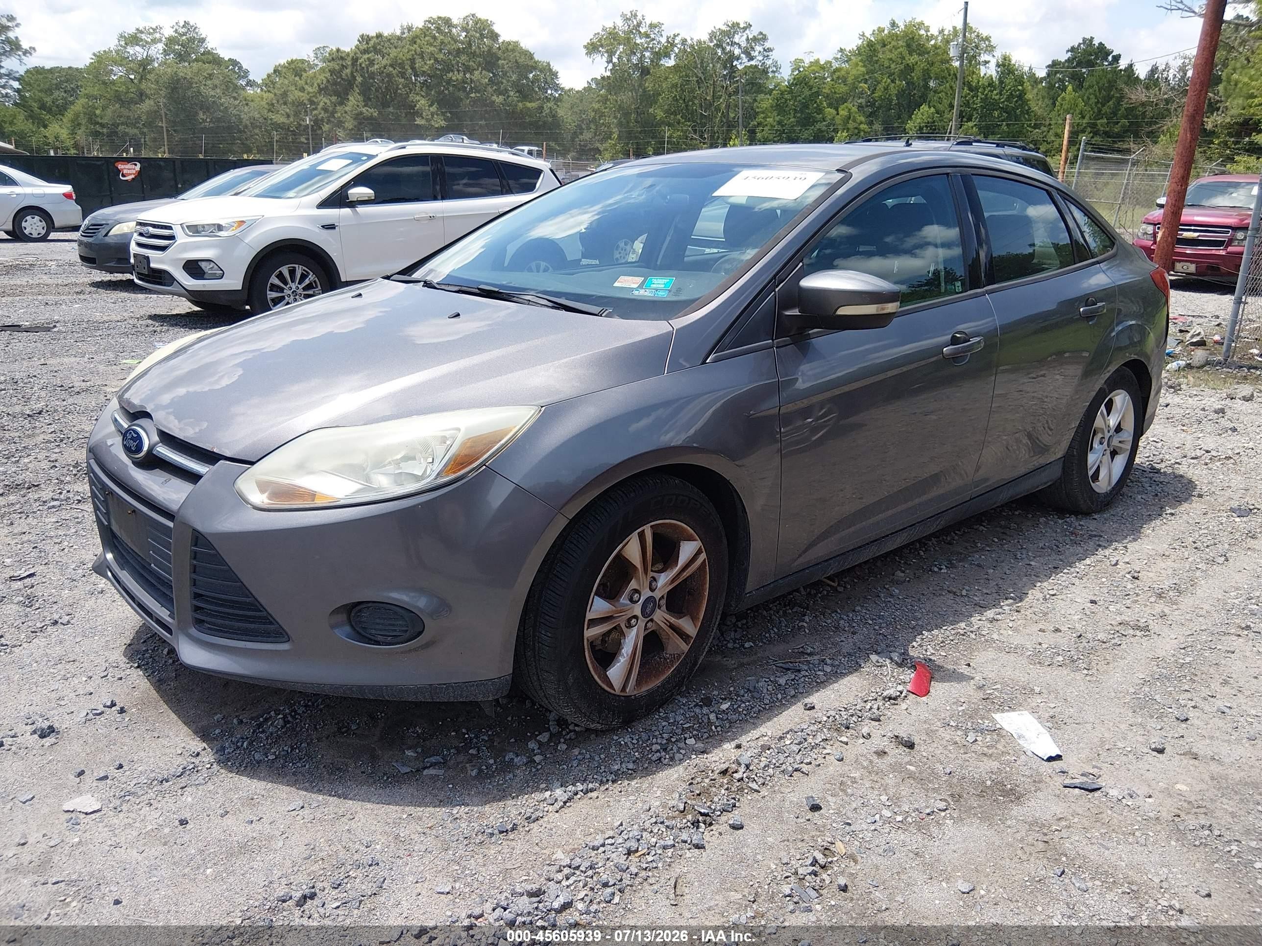 2014 Ford Focus Se Gray vin: 1FADP3F23EL193750