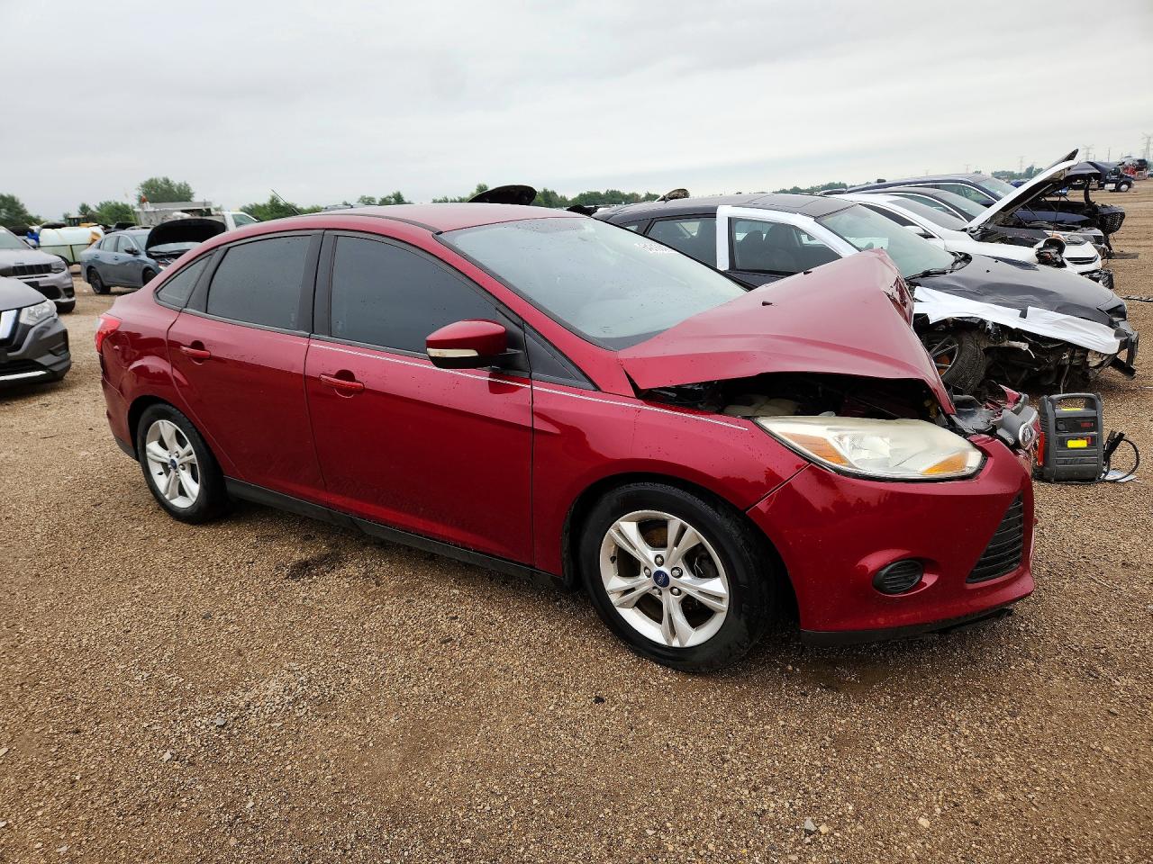2014 Ford Focus Se Red vin: 1FADP3F23EL205041