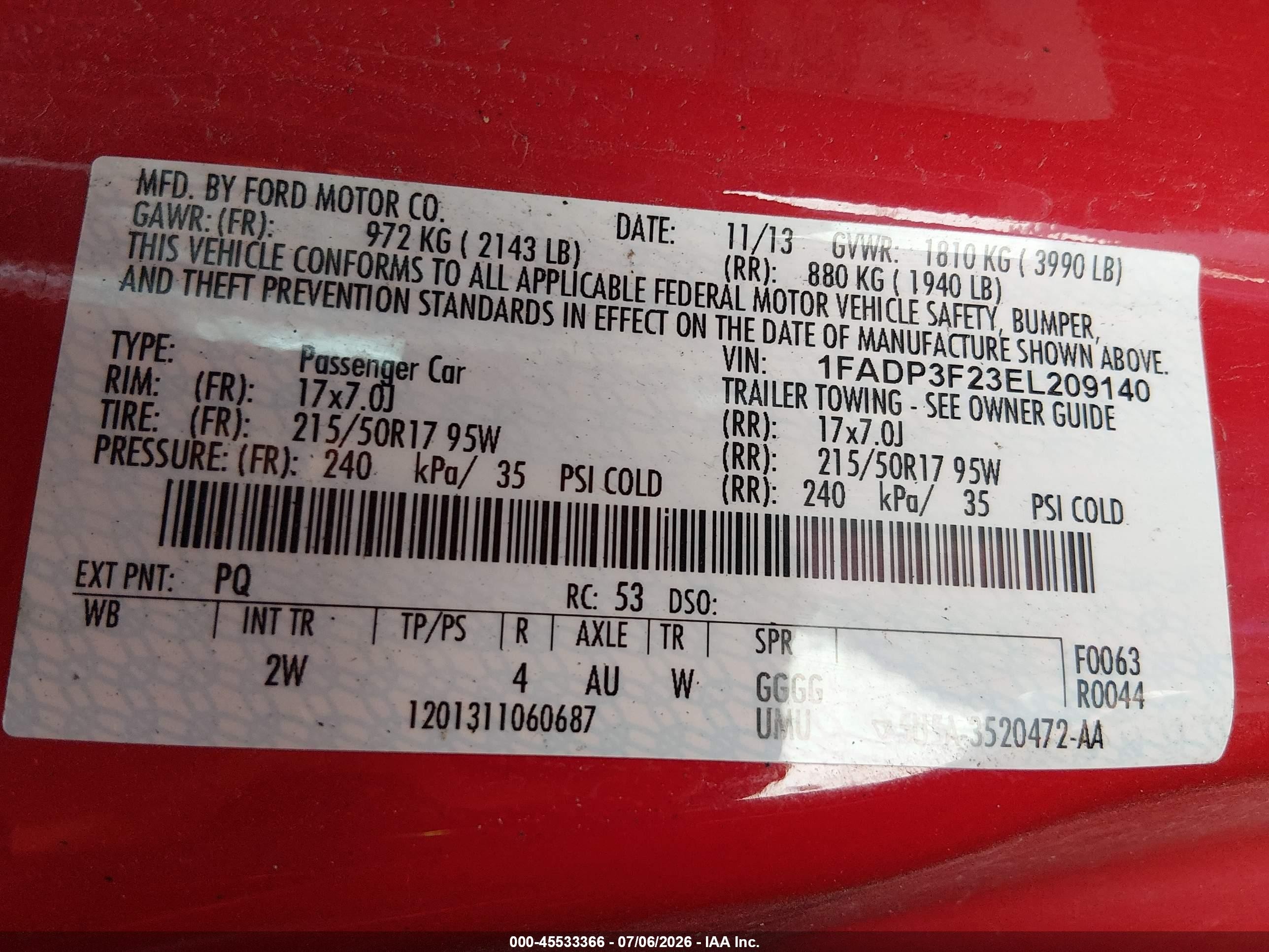 2014 Ford Focus Se Red vin: 1FADP3F23EL209140