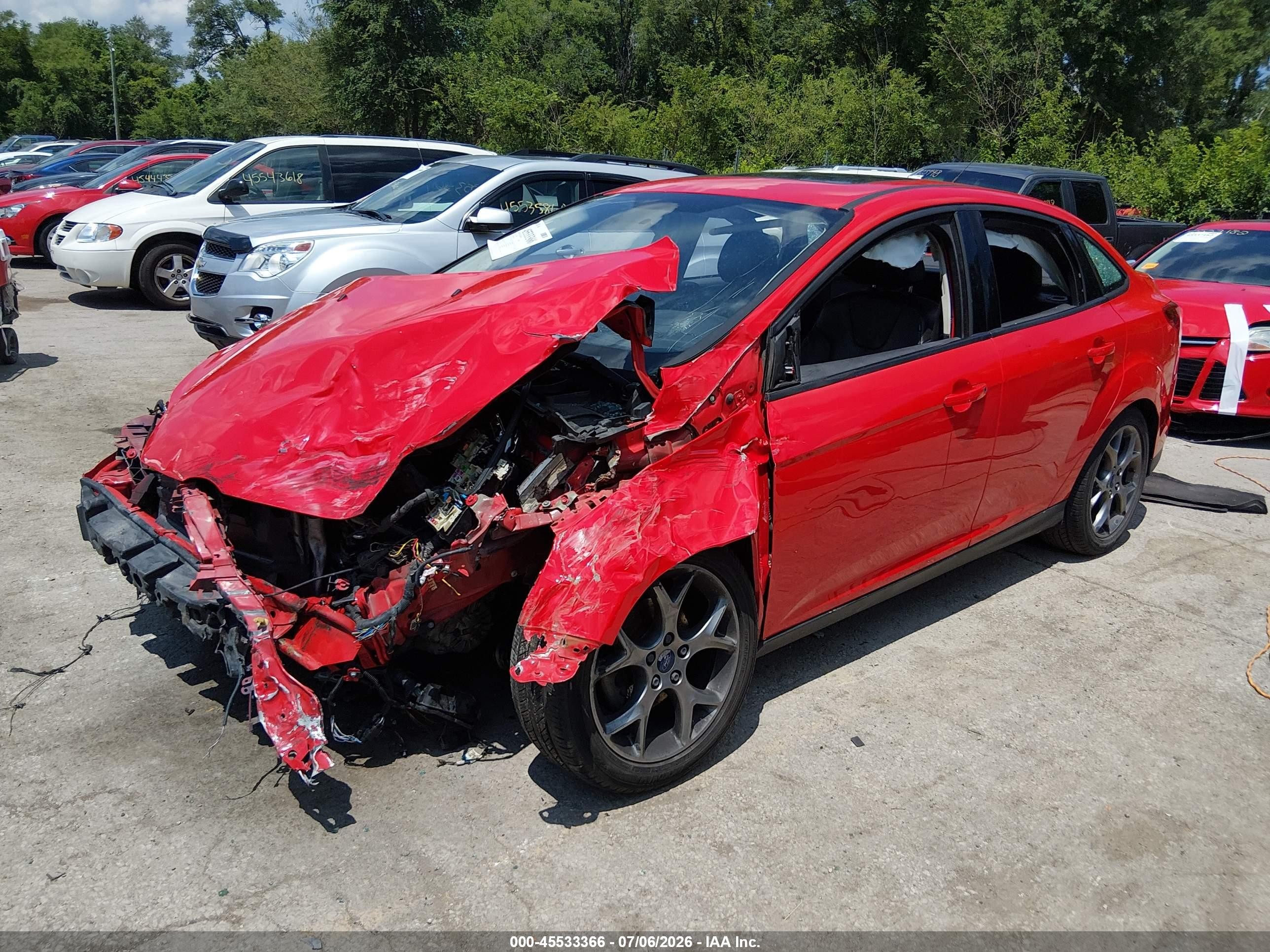 2014 Ford Focus Se Red vin: 1FADP3F23EL209140
