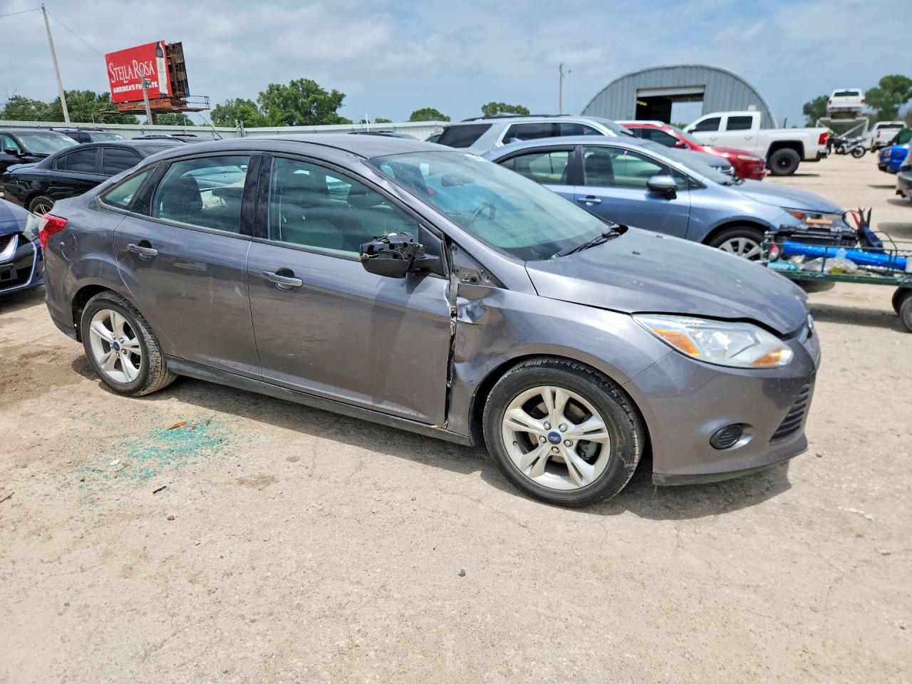 2014 Ford Focus Se Gray vin: 1FADP3F23EL218646
