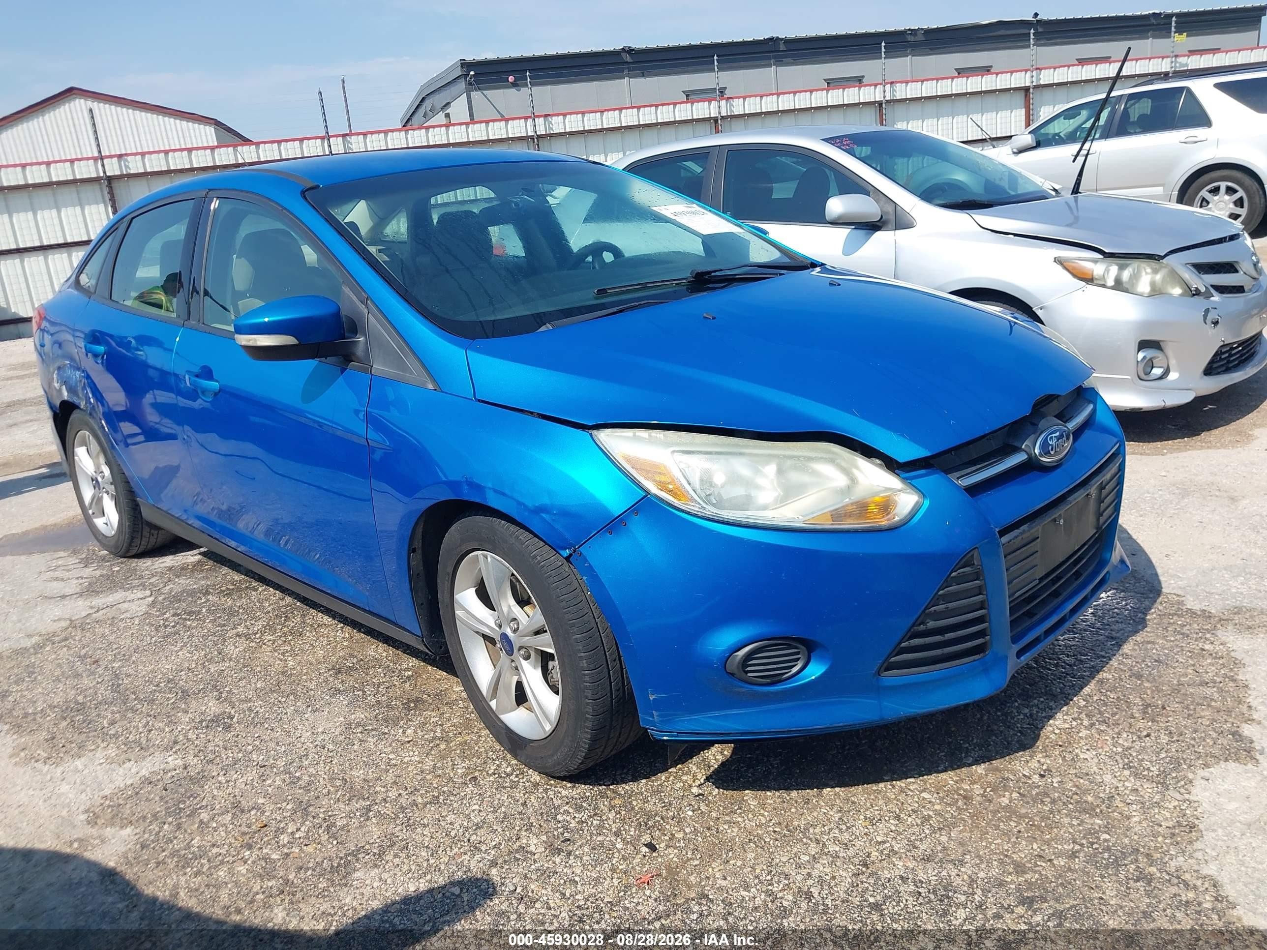 2014 Ford Focus Se Blue vin: 1FADP3F23EL246527