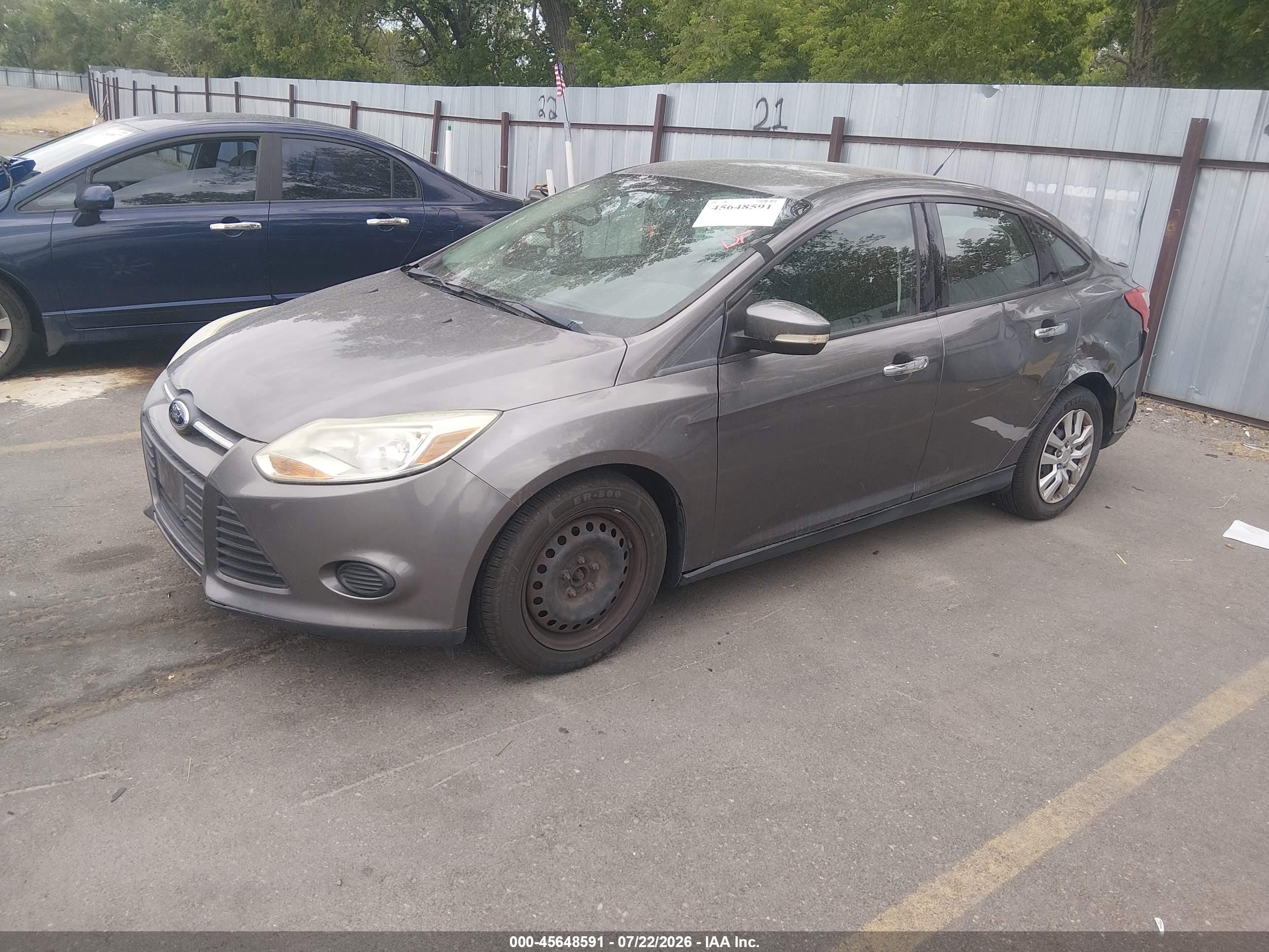 2014 Ford Focus Se Gray vin: 1FADP3F23EL254725