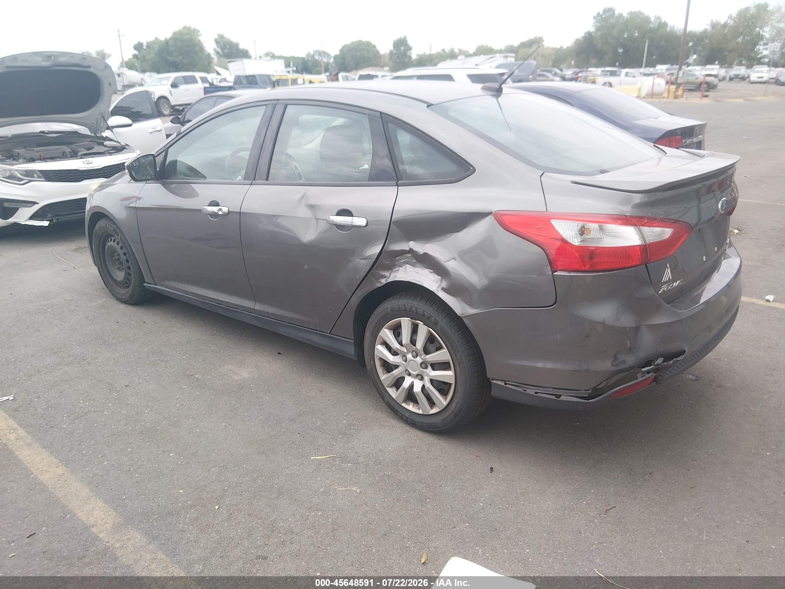 2014 Ford Focus Se Gray vin: 1FADP3F23EL254725