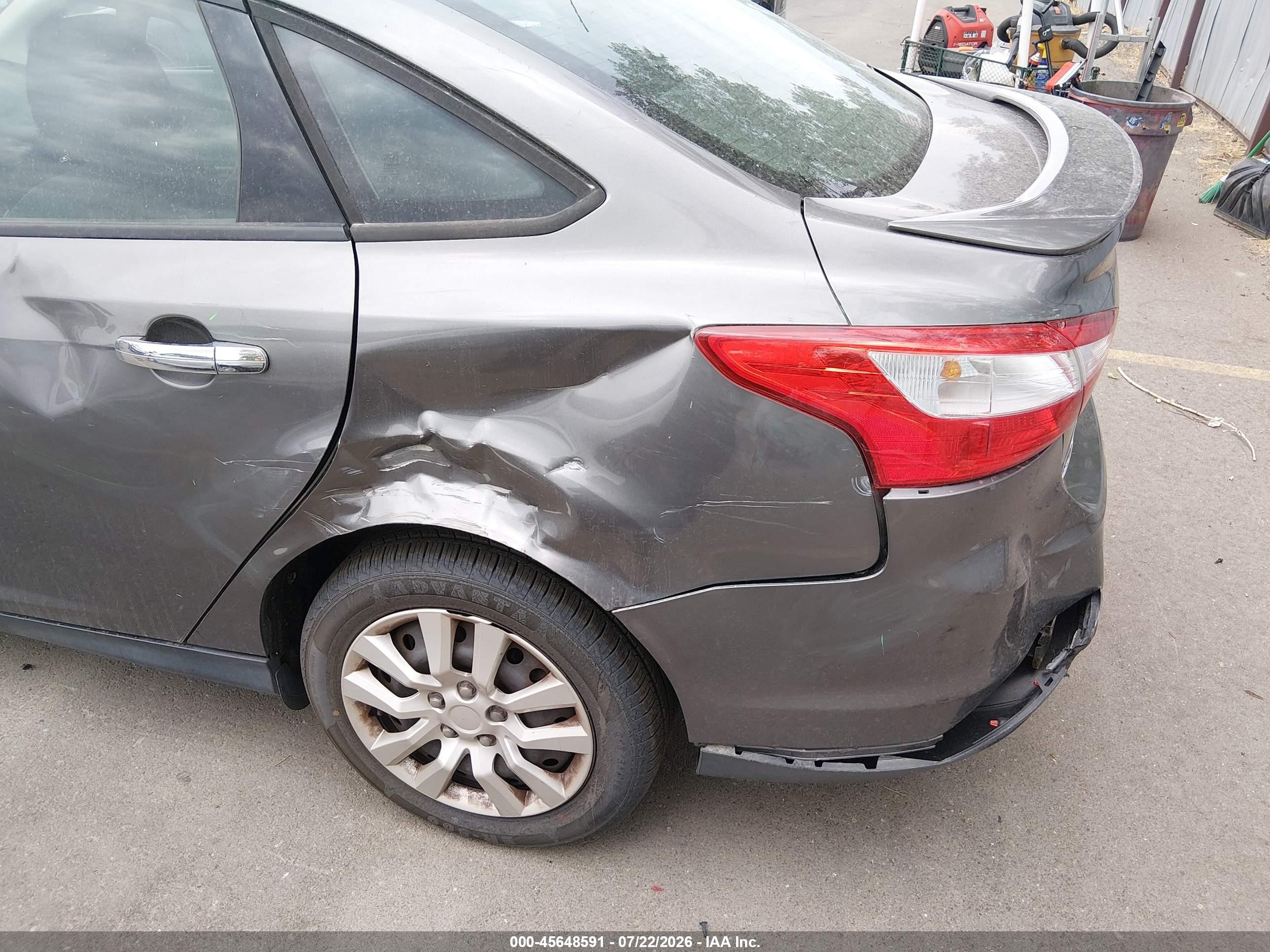 2014 Ford Focus Se Gray vin: 1FADP3F23EL254725