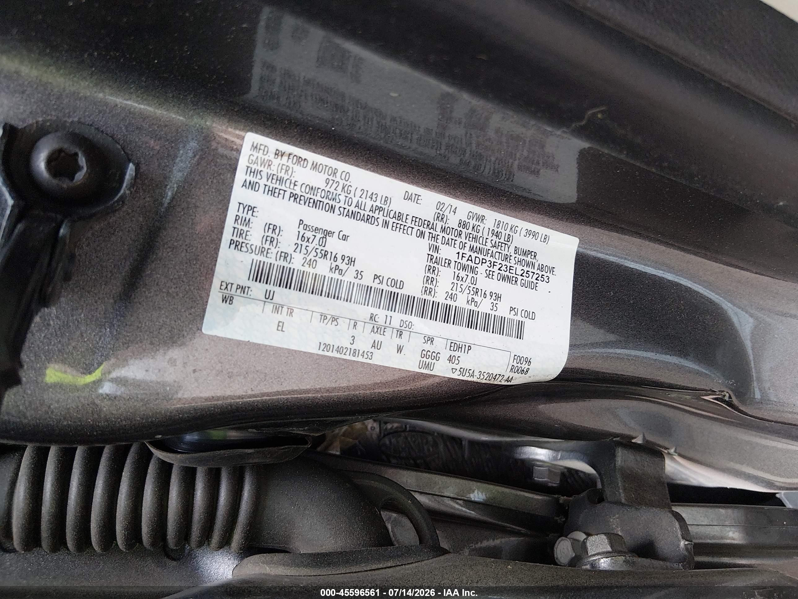2014 Ford Focus Se Silver vin: 1FADP3F23EL257253