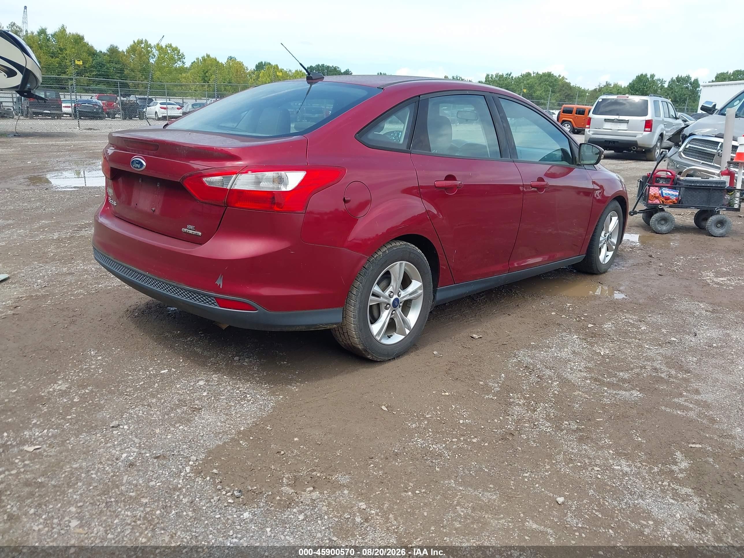 2014 Ford Focus Se Red vin: 1FADP3F23EL286266
