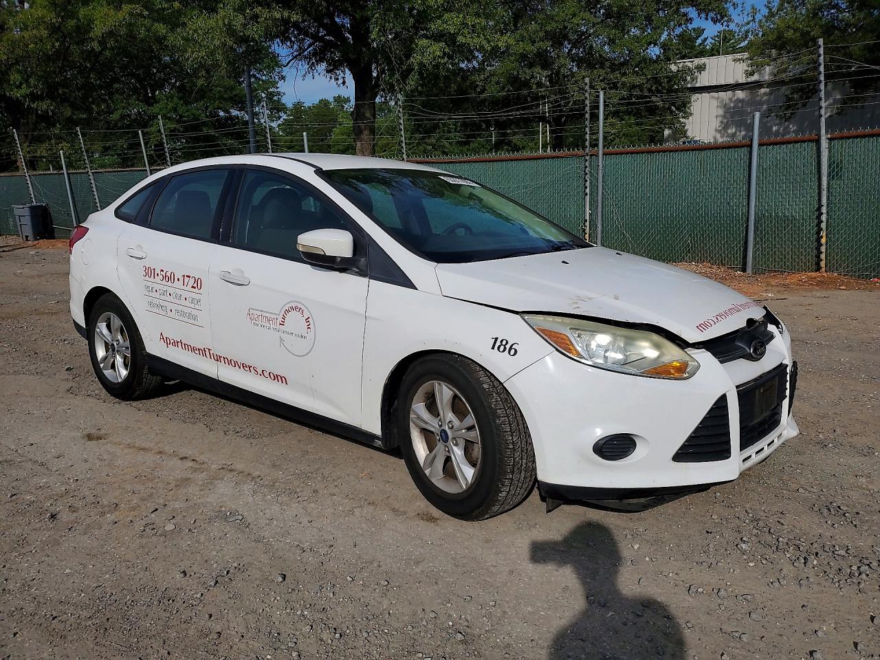 2014 Ford Focus Se White vin: 1FADP3F23EL292195