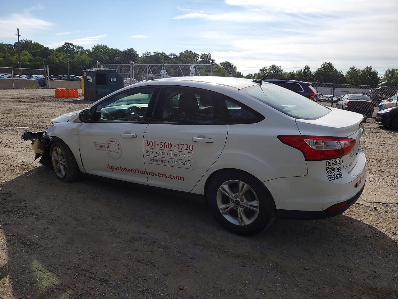 2014 Ford Focus Se White vin: 1FADP3F23EL292195