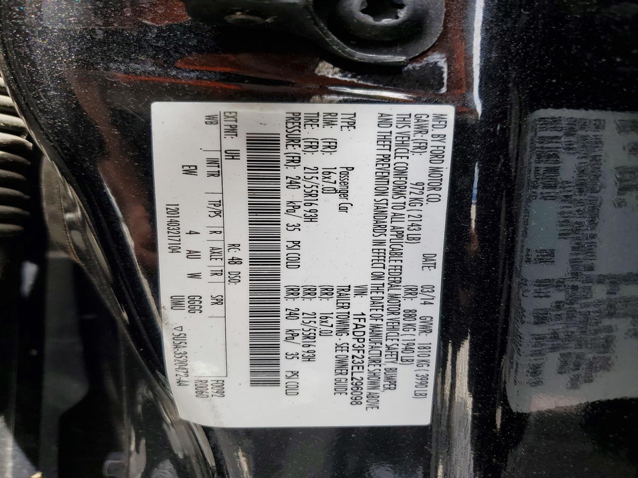 2014 Ford Focus Se Black vin: 1FADP3F23EL296098