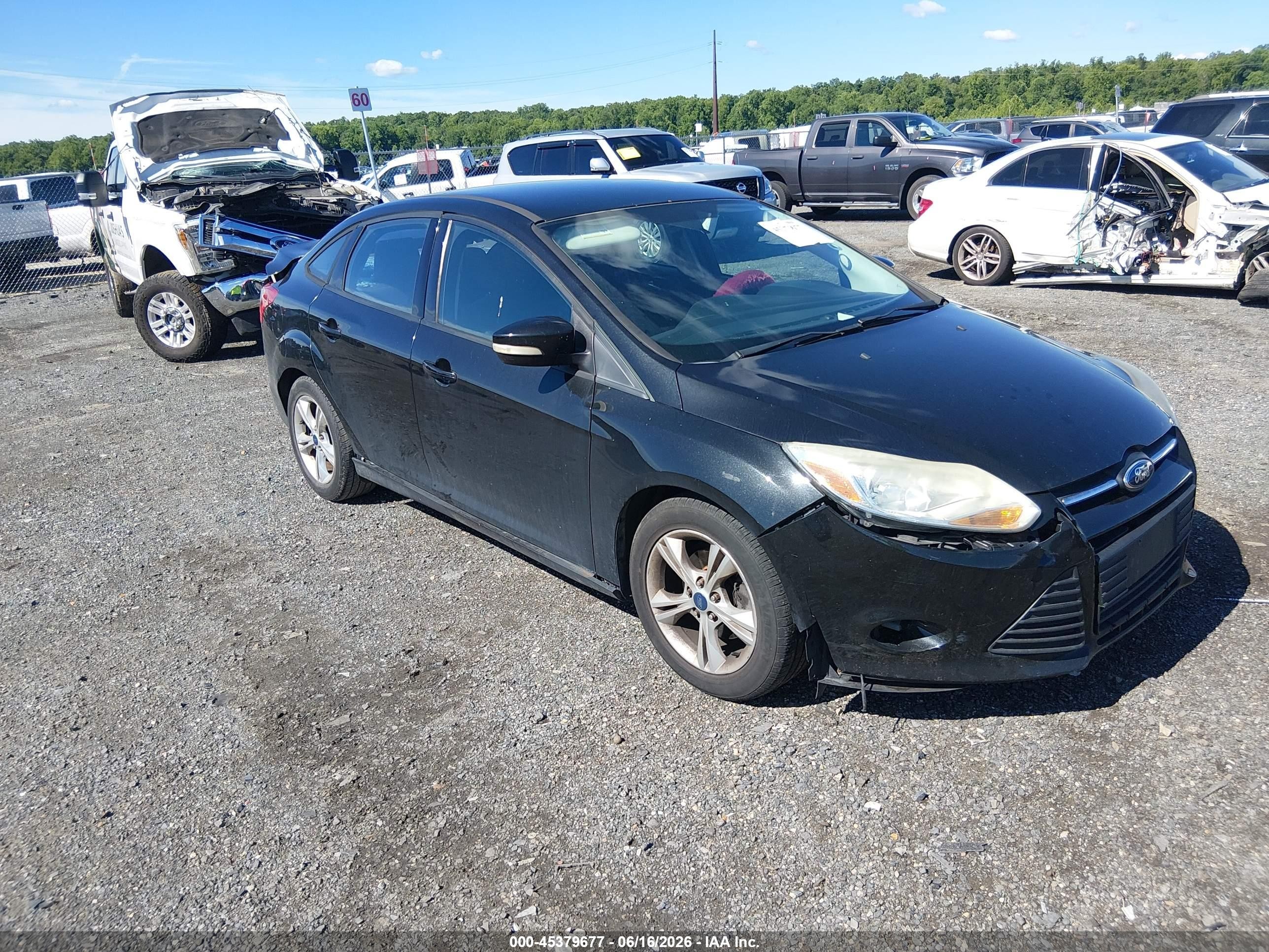 2014 Ford Focus Se Black vin: 1FADP3F23EL309044