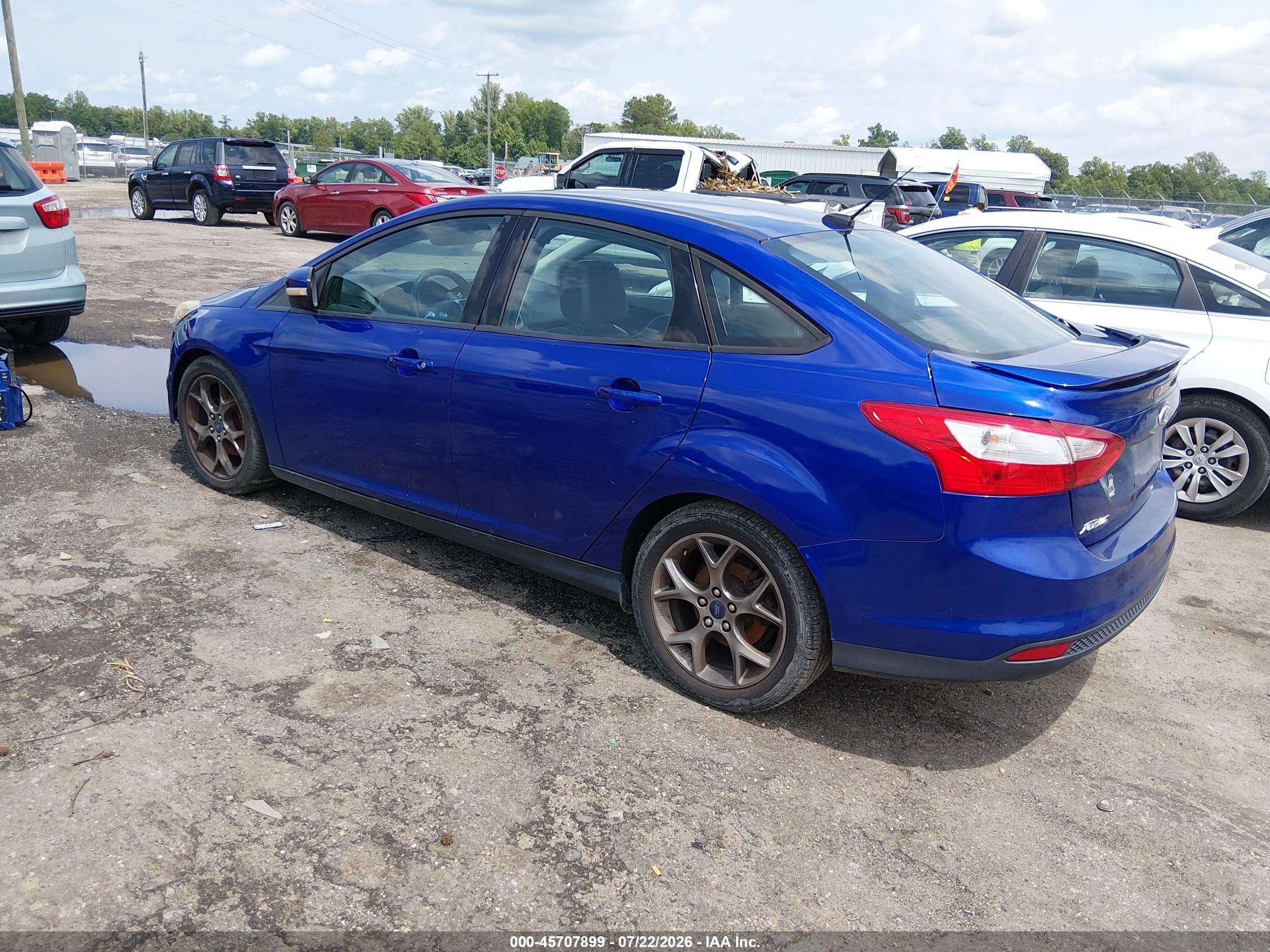 2014 Ford Focus Se Blue vin: 1FADP3F23EL333702