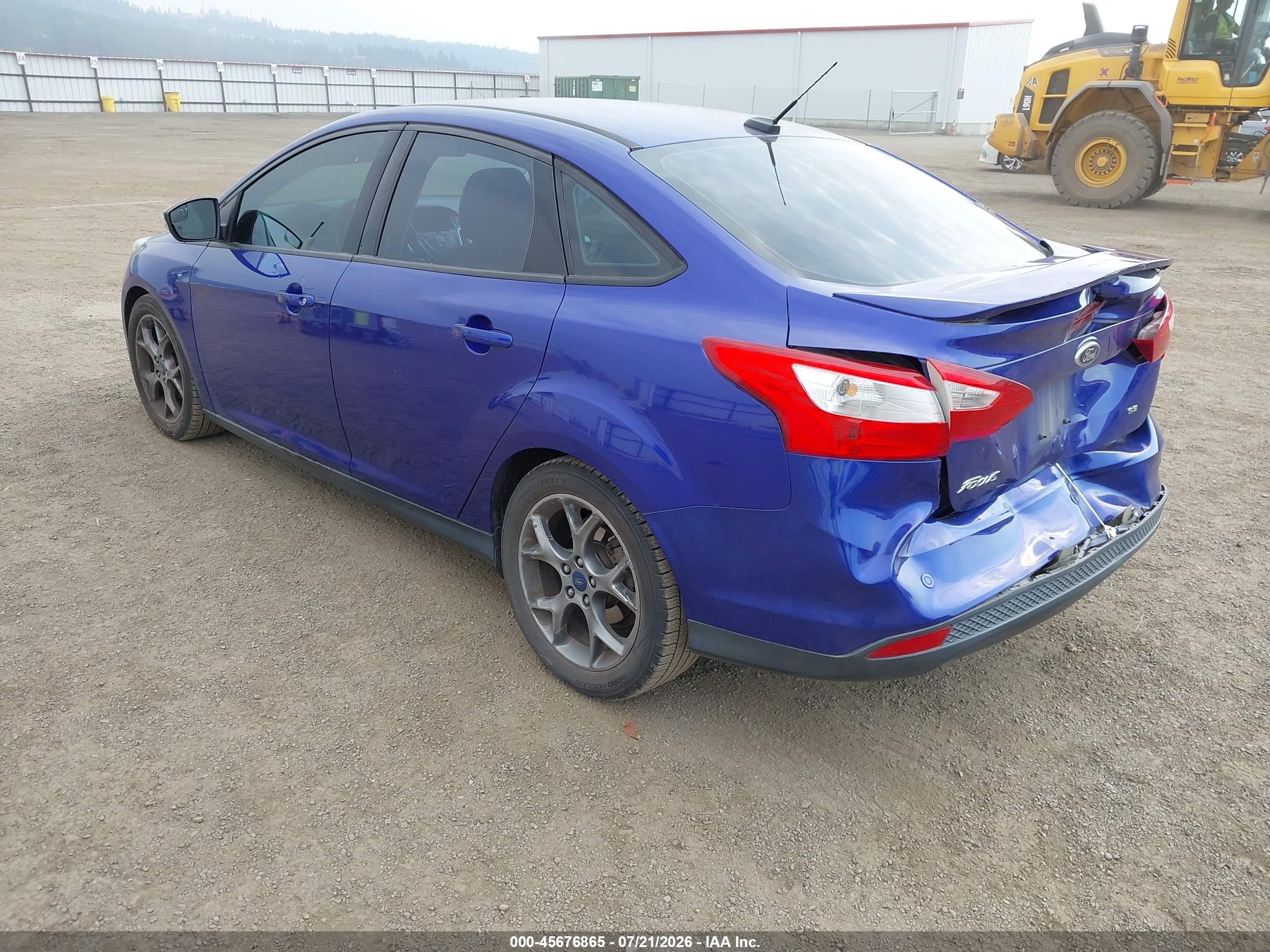2014 Ford Focus Se Blue vin: 1FADP3F23EL341959