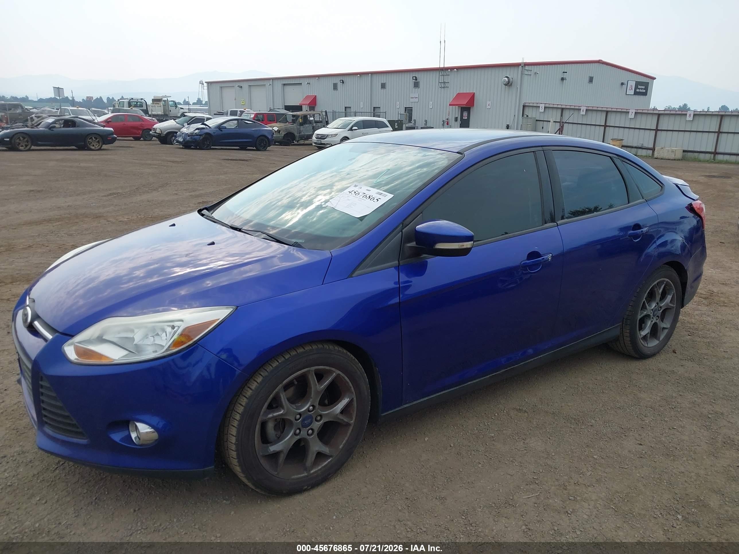 2014 Ford Focus Se Blue vin: 1FADP3F23EL341959