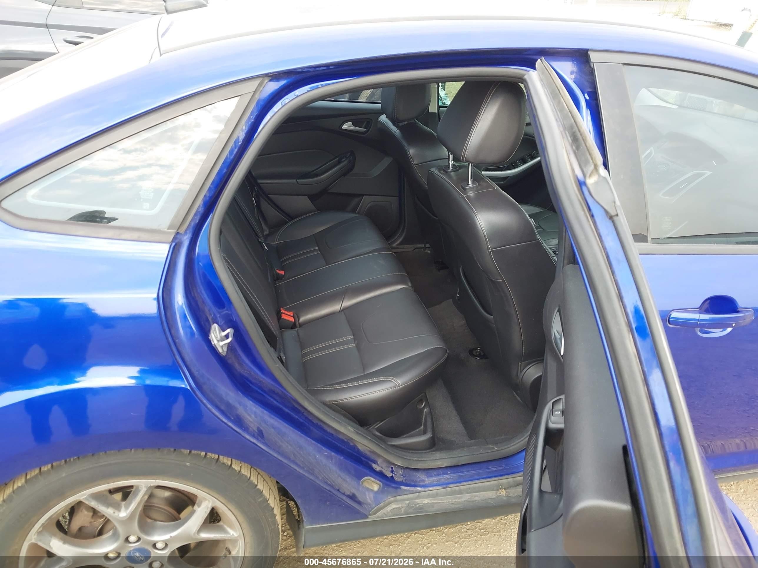2014 Ford Focus Se Blue vin: 1FADP3F23EL341959
