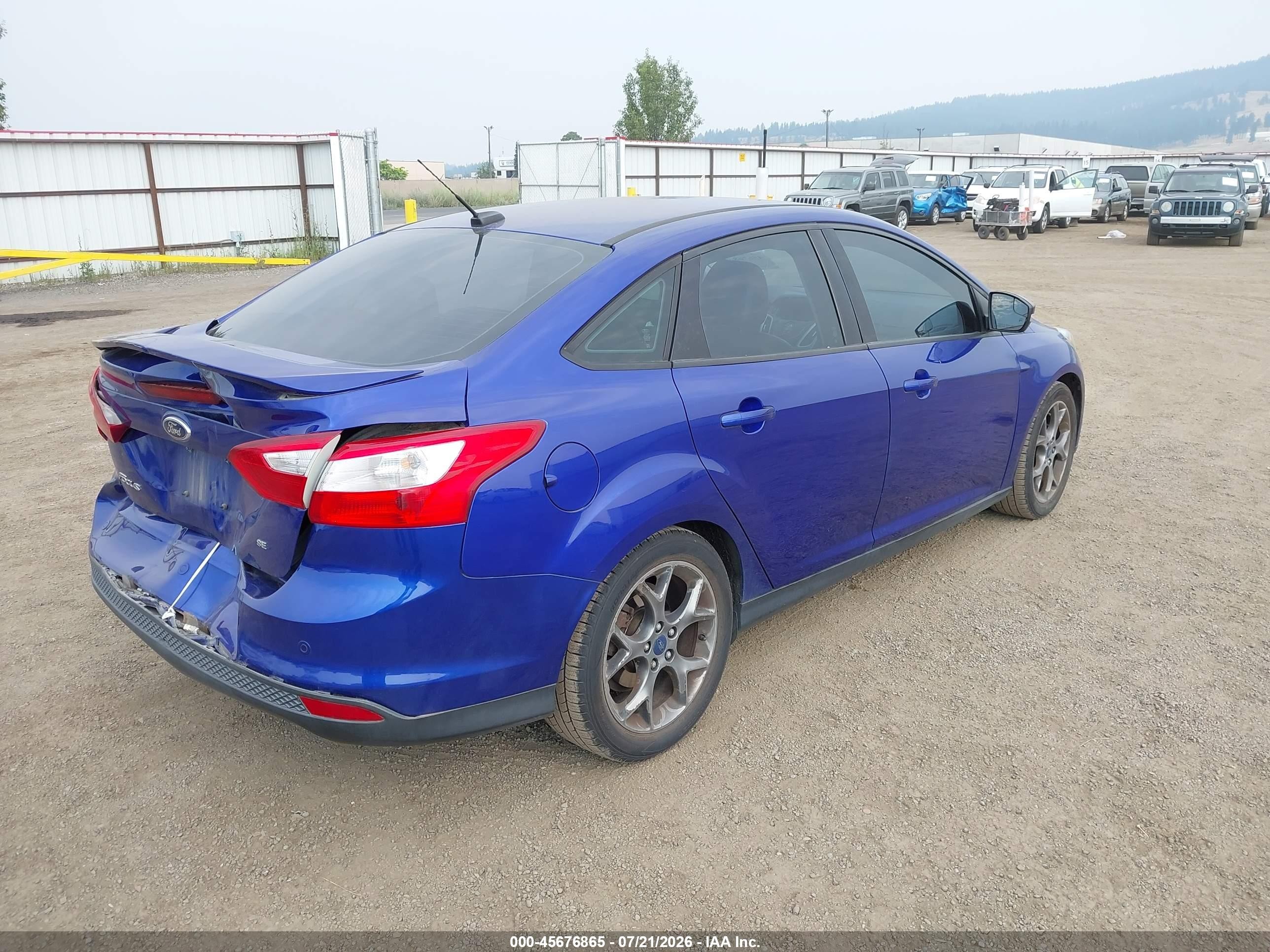 2014 Ford Focus Se Blue vin: 1FADP3F23EL341959