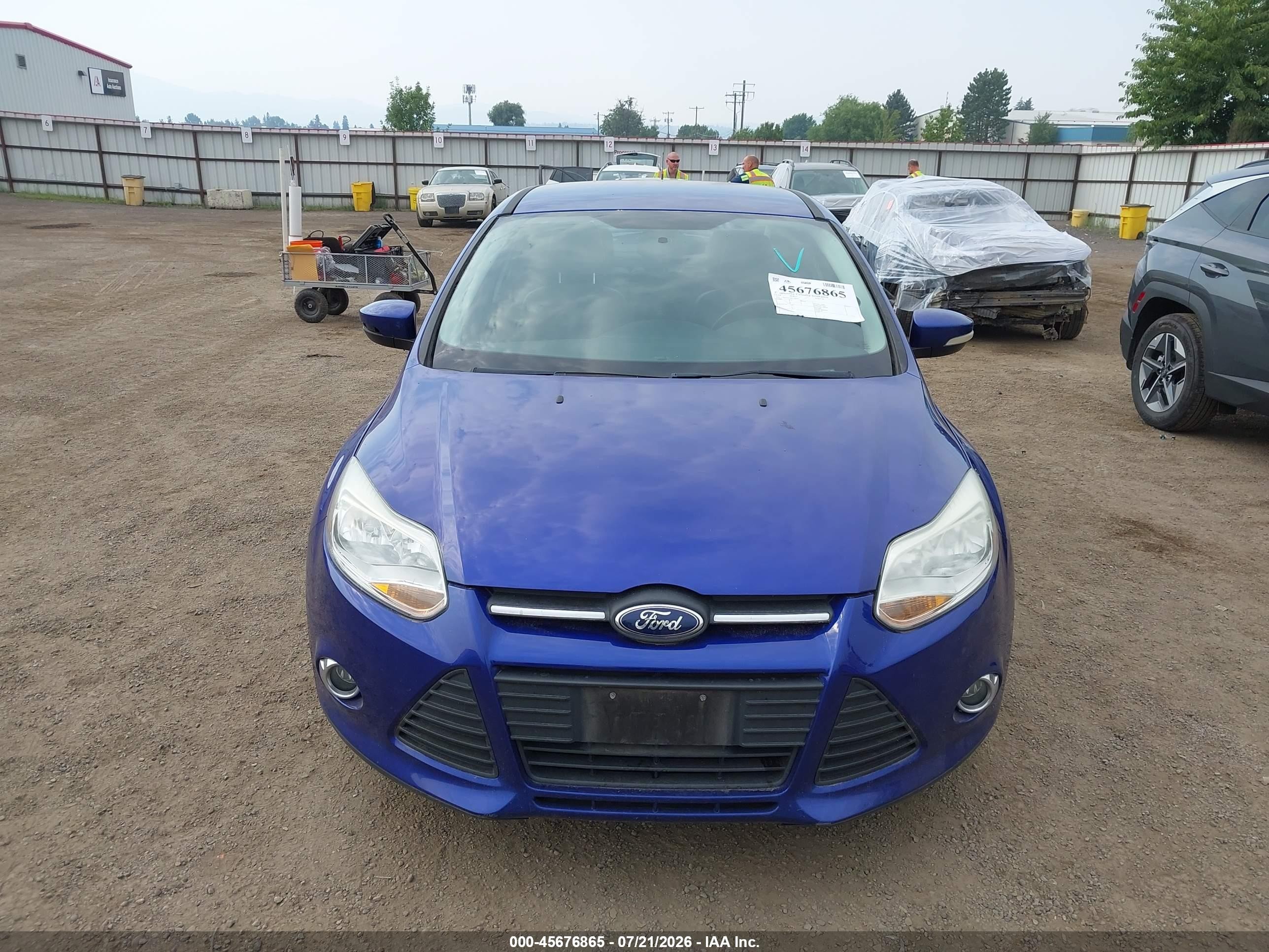 2014 Ford Focus Se Blue vin: 1FADP3F23EL341959