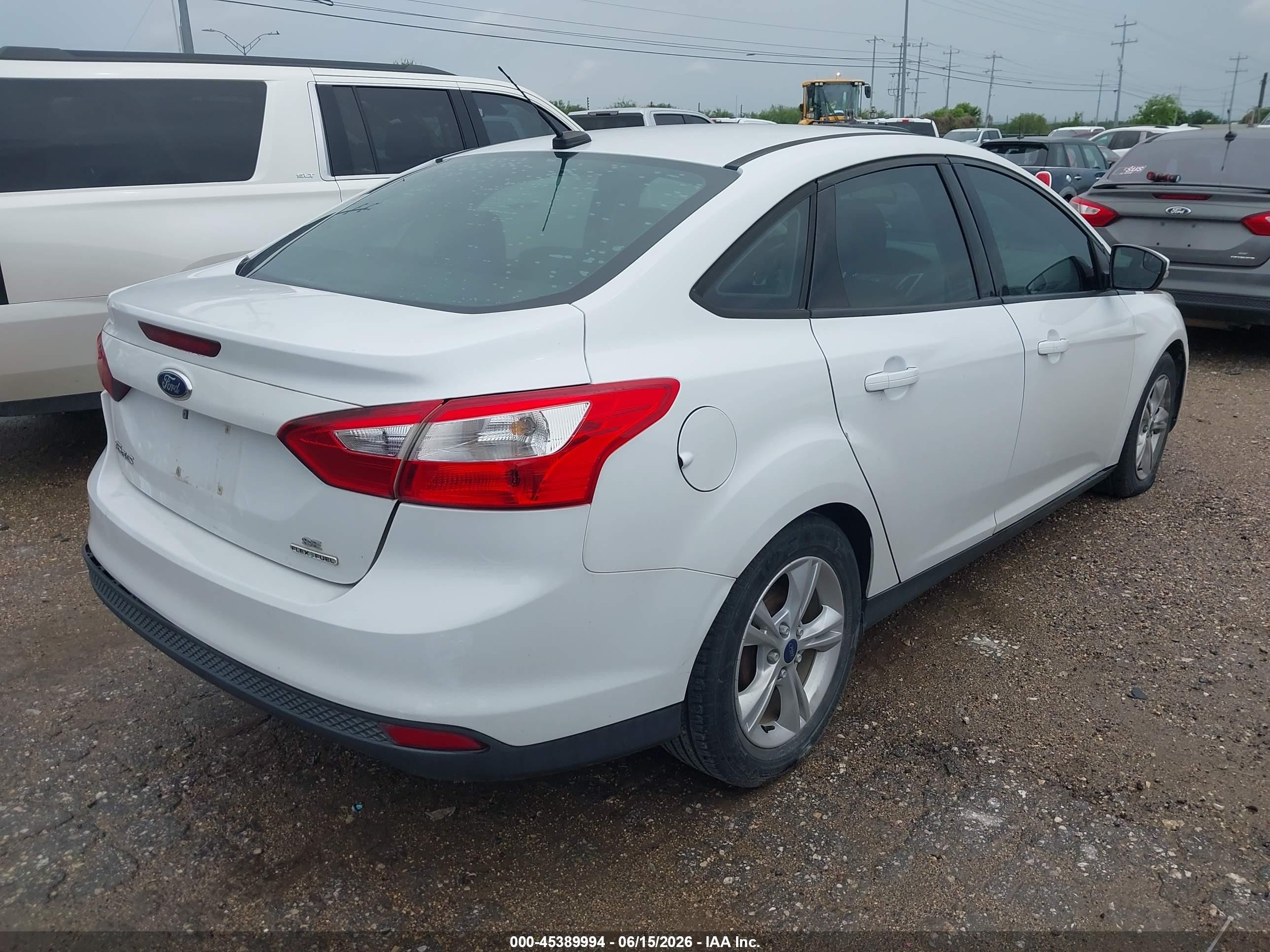 2014 Ford Focus Se White vin: 1FADP3F23EL348474