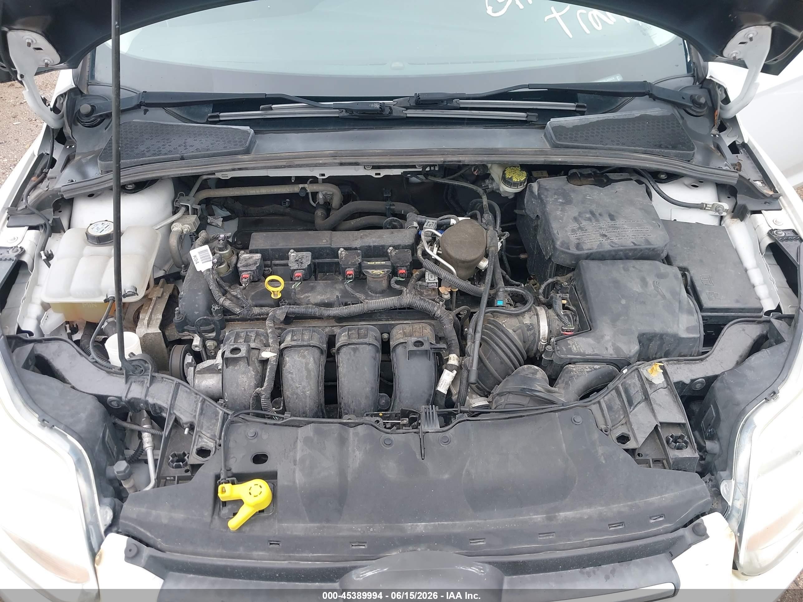 2014 Ford Focus Se White vin: 1FADP3F23EL348474