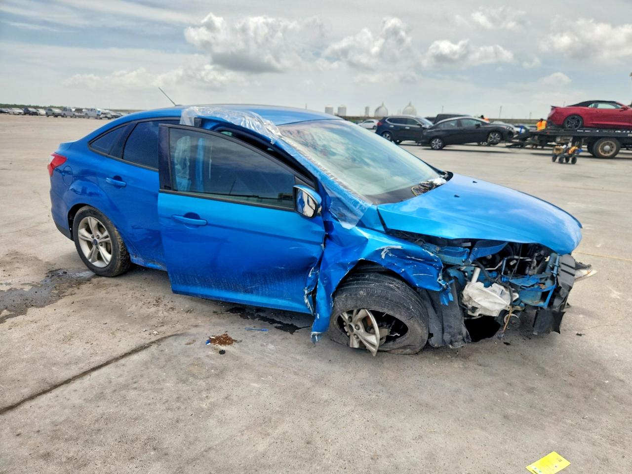 2014 Ford Focus Se Синий vin: 1FADP3F23EL368238