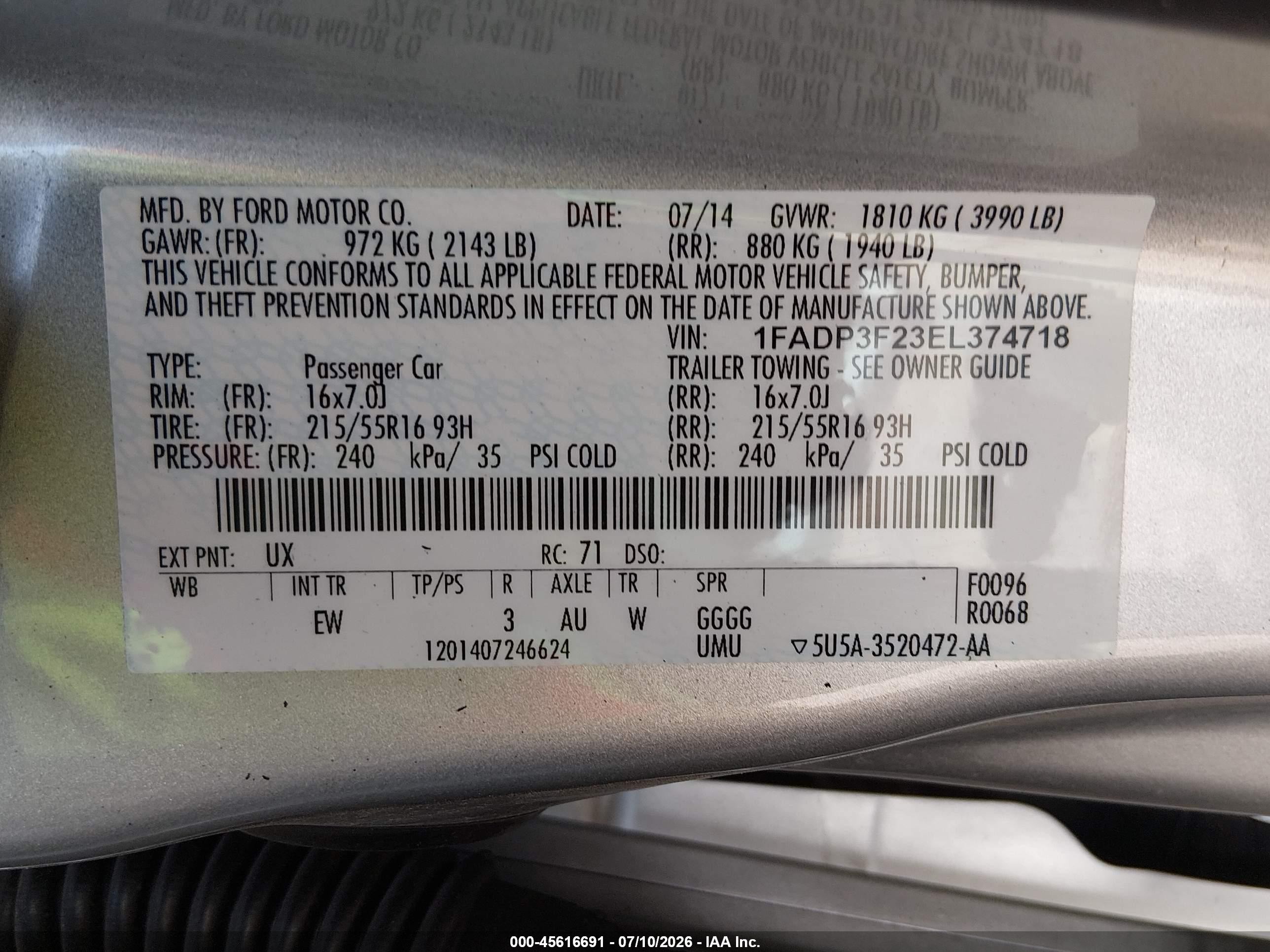 2014 Ford Focus Se Silver vin: 1FADP3F23EL374718