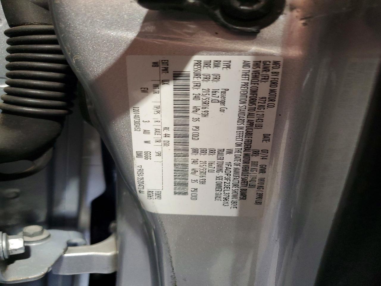 2014 Ford Focus Se Gray vin: 1FADP3F23EL379613