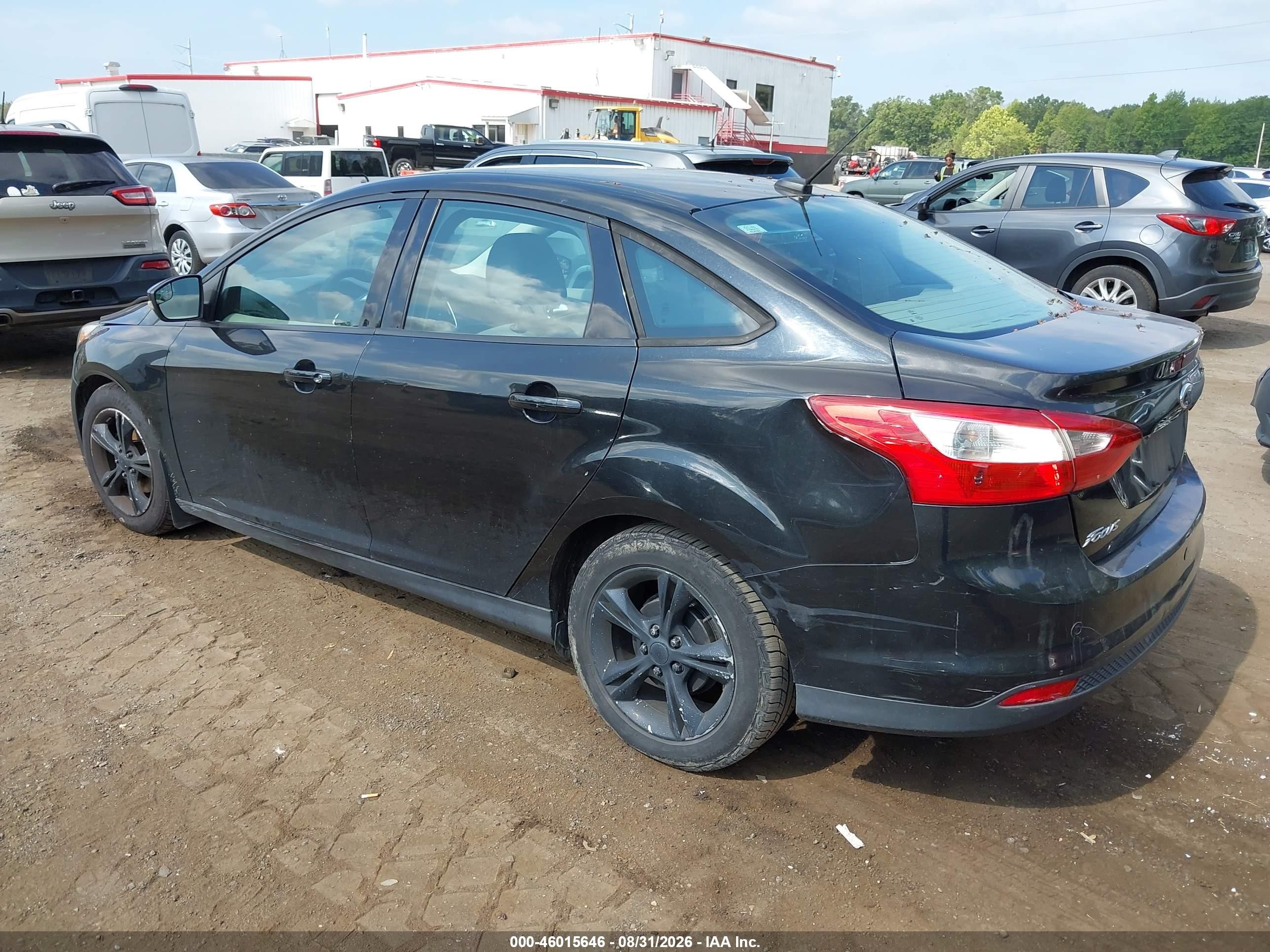 2014 Ford Focus Se Black vin: 1FADP3F23EL383113
