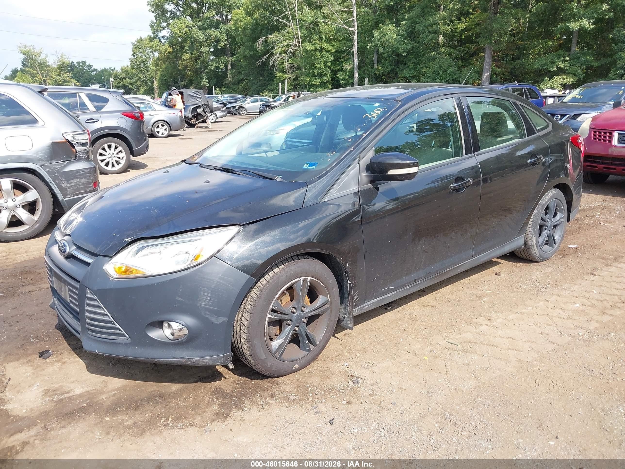 2014 Ford Focus Se Black vin: 1FADP3F23EL383113