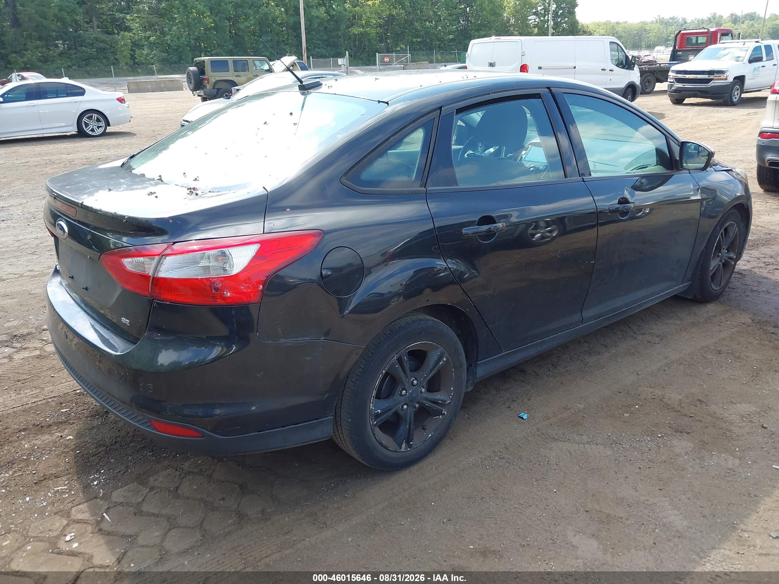 2014 Ford Focus Se Black vin: 1FADP3F23EL383113