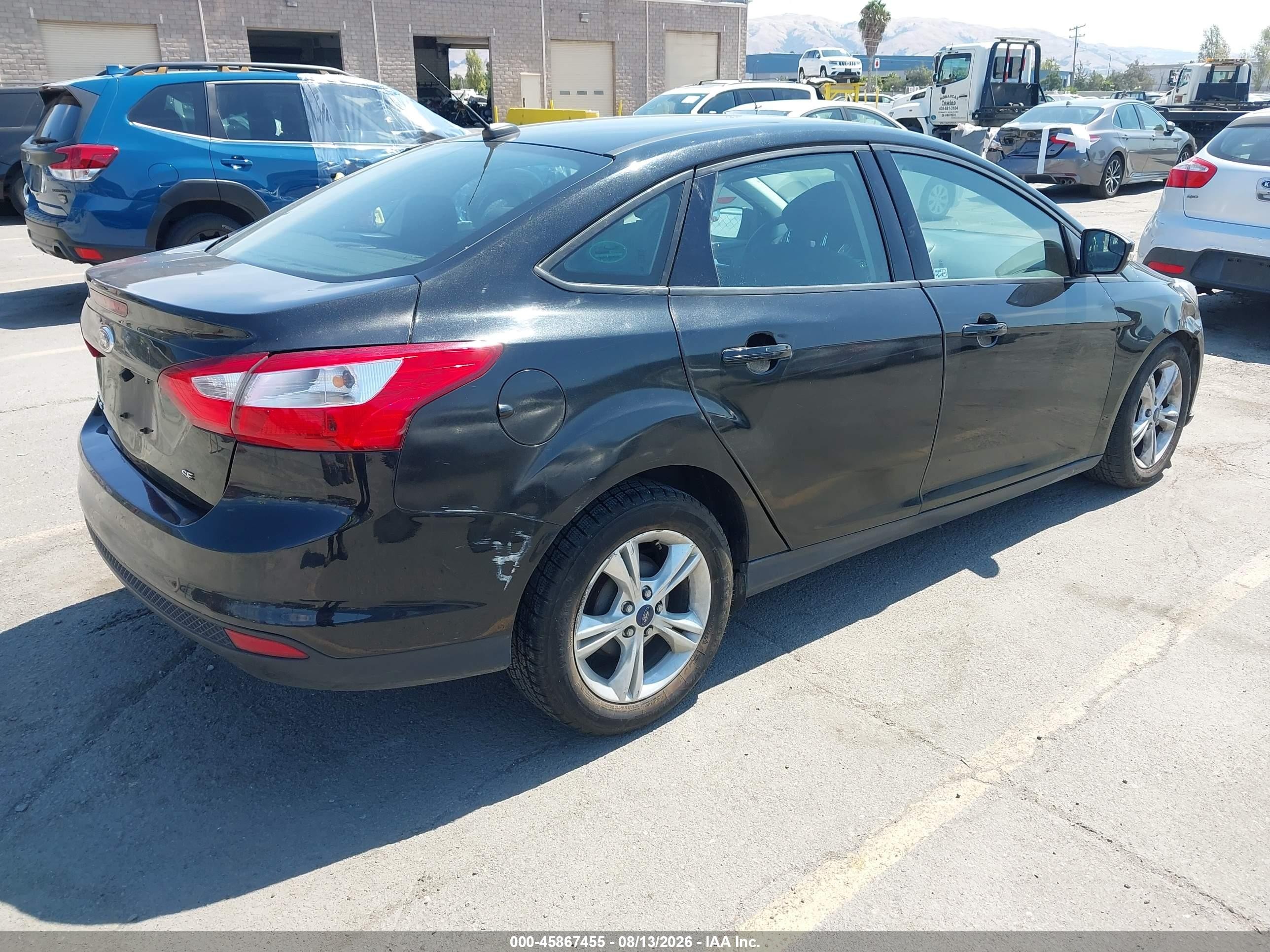 2014 Ford Focus Se Black vin: 1FADP3F23EL408009