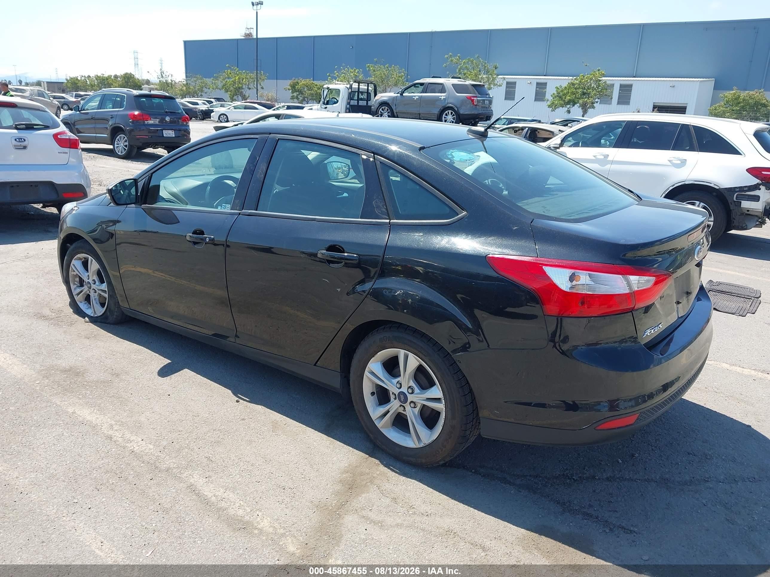 2014 Ford Focus Se Black vin: 1FADP3F23EL408009