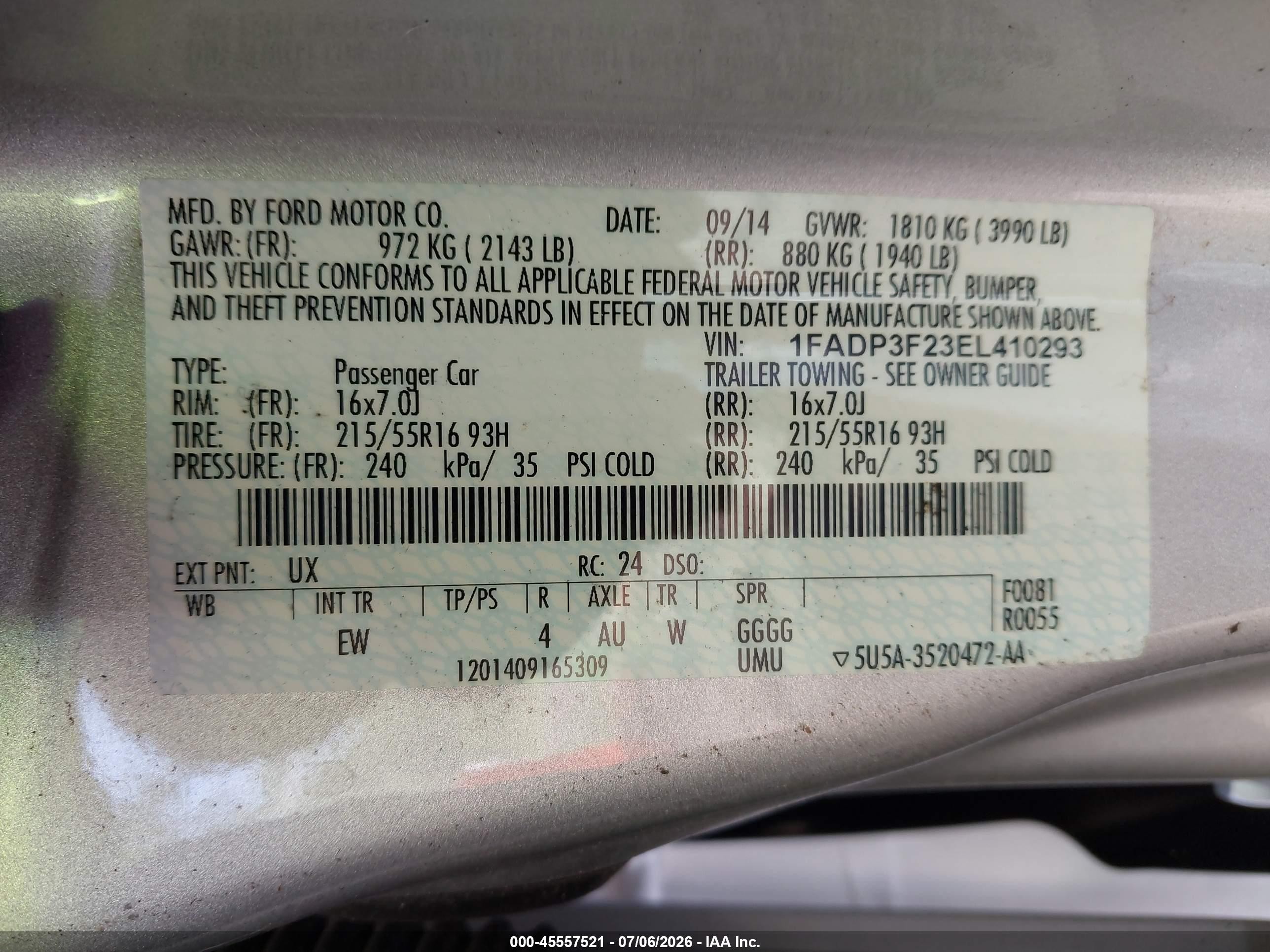 2014 Ford Focus Se Silver vin: 1FADP3F23EL410293