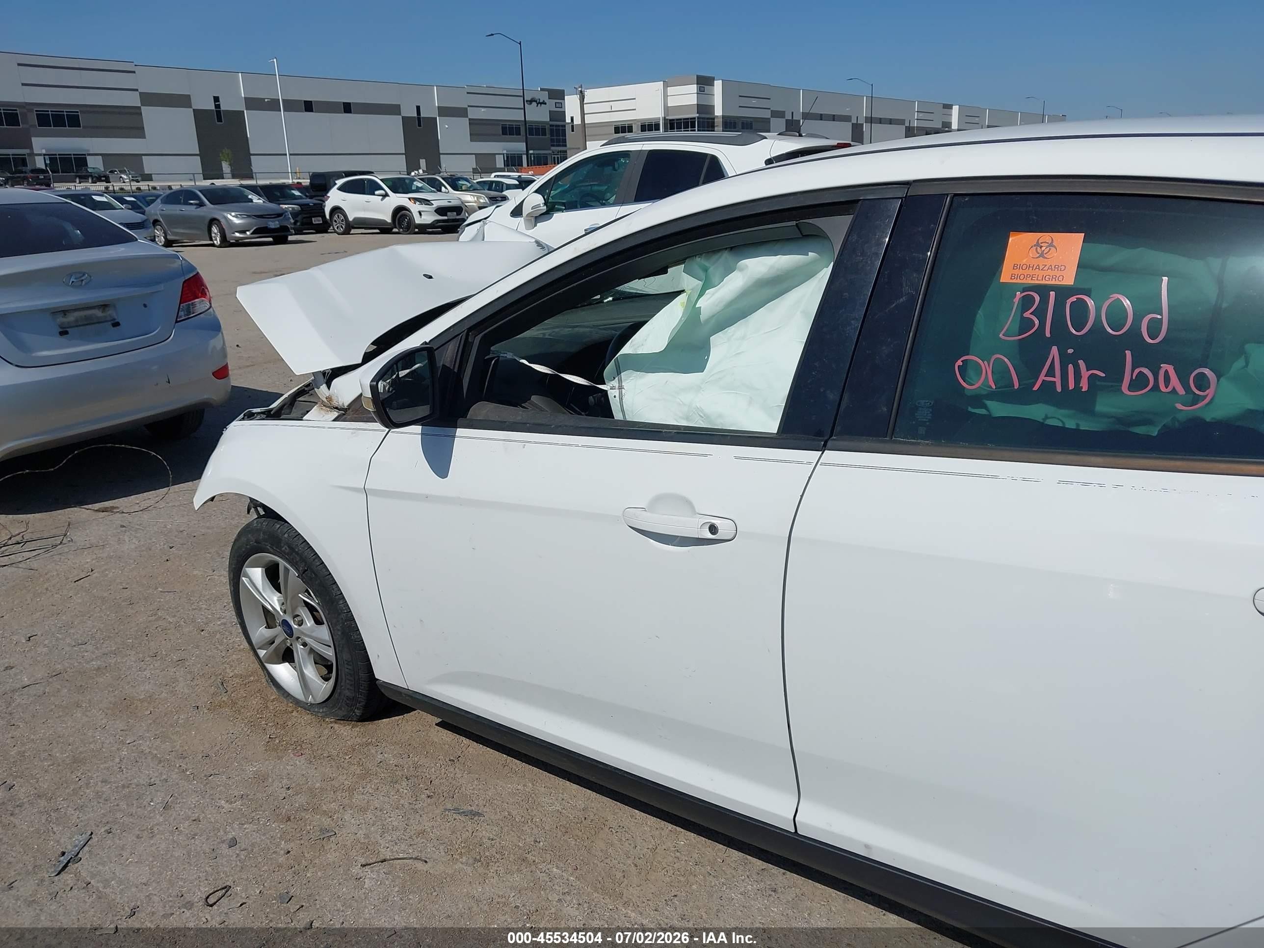 2014 Ford Focus Se White vin: 1FADP3F23EL440460